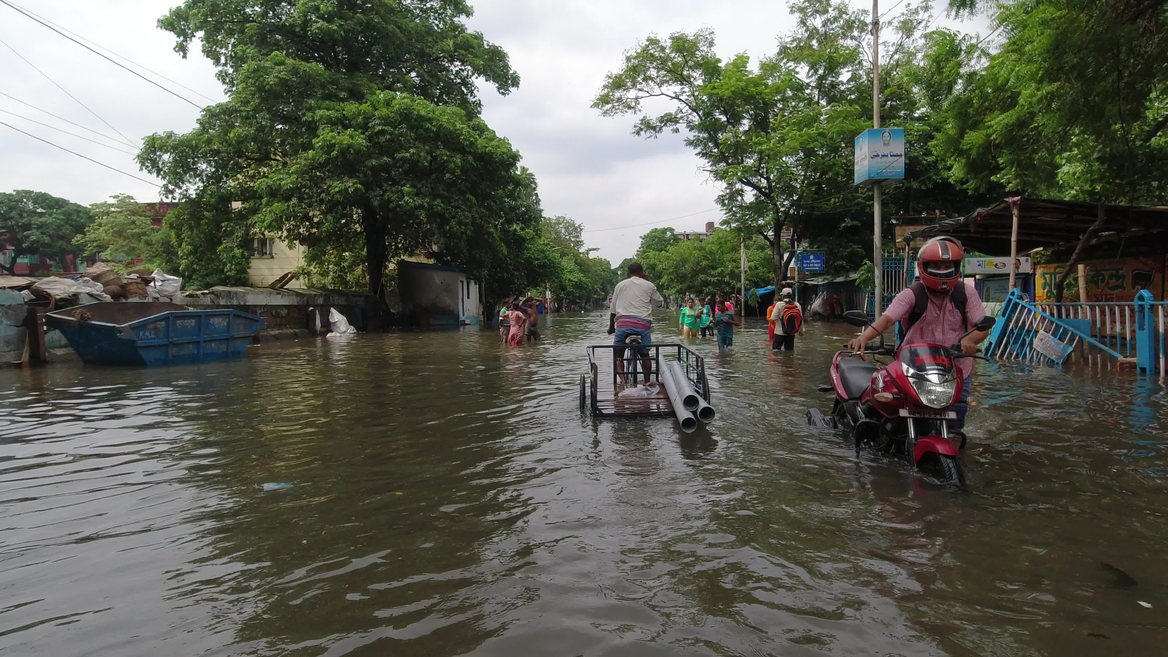 Monsoon rain in Kolkata, India