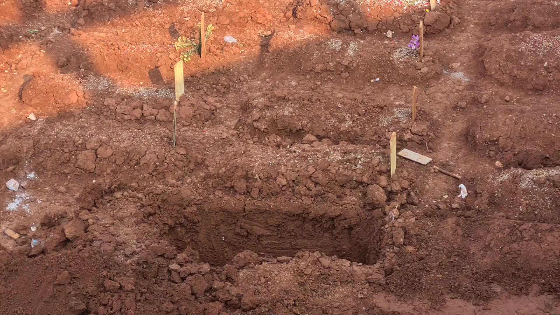 Covid-19 cemetery in Indonesia