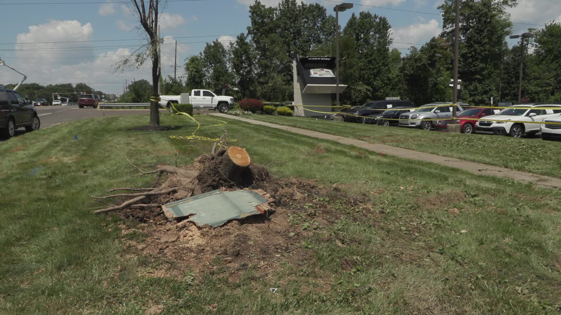 Tornado slams Faulkner Buick GMC dealership in Trevose, Pennsylvania