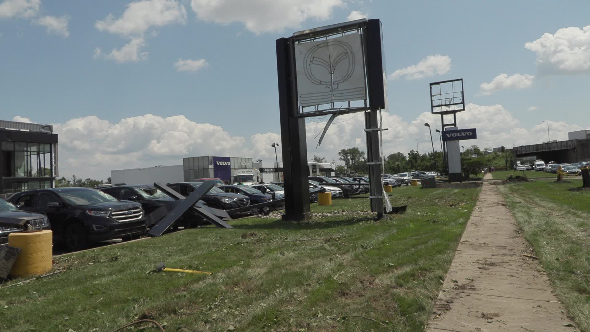 Tornado slams Faulkner Buick GMC dealership in Trevose, Pennsylvania
