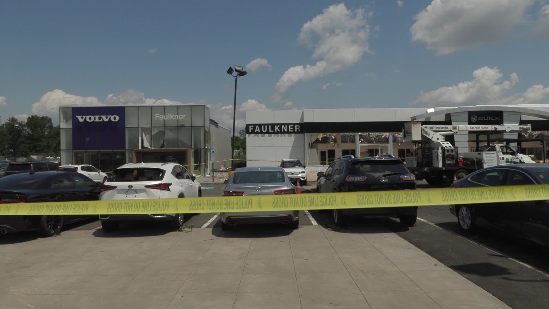 Tornado slams Faulkner Buick GMC dealership in Trevose, Pennsylvania