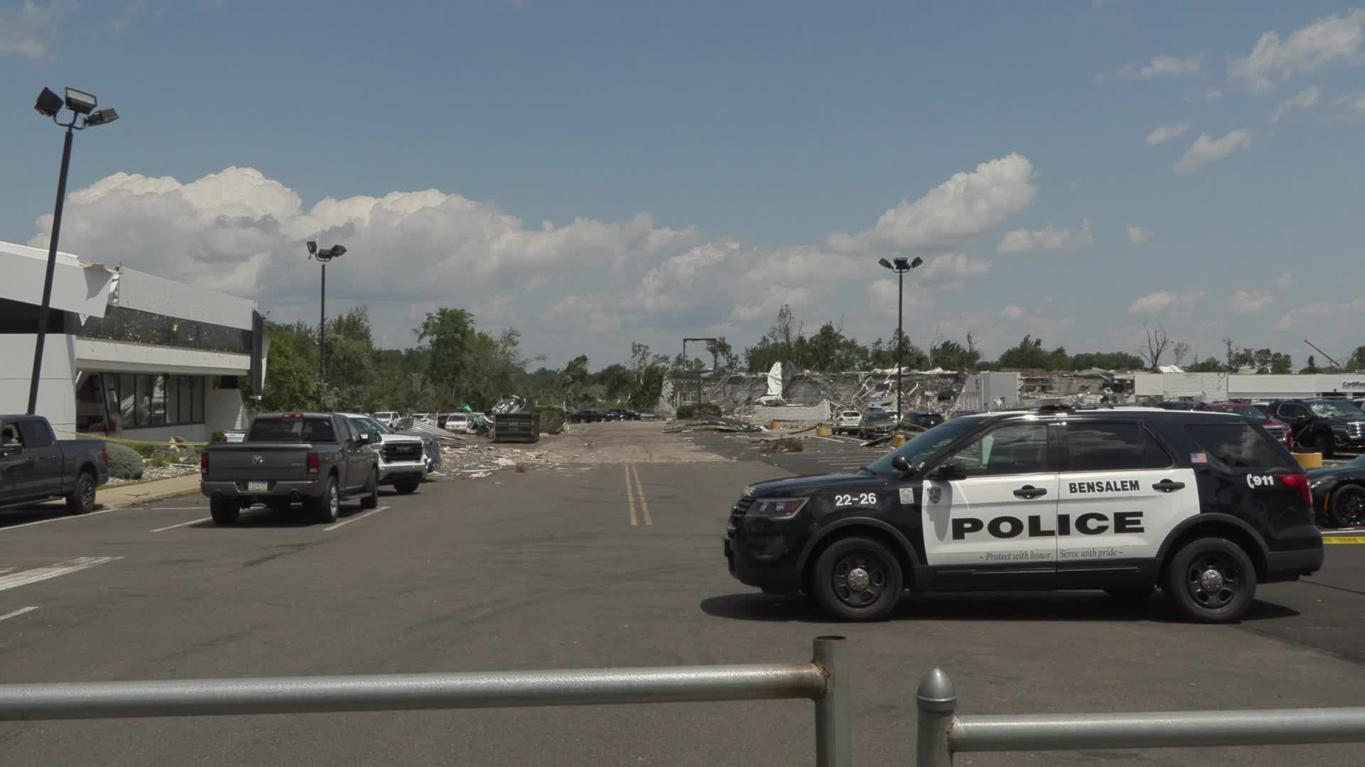 Tornado slams Faulkner Buick GMC dealership in Trevose, Pennsylvania