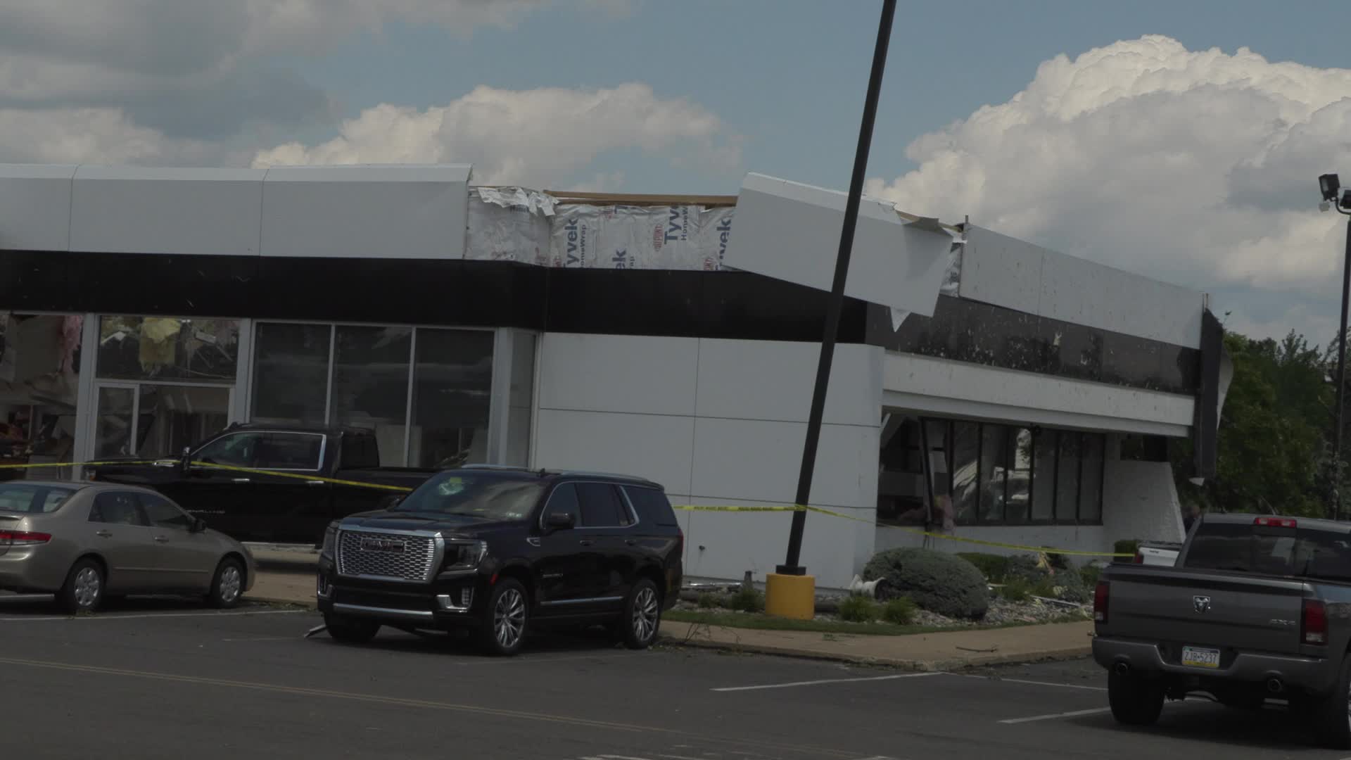 Tornado slams Faulkner Buick GMC dealership in Trevose, Pennsylvania