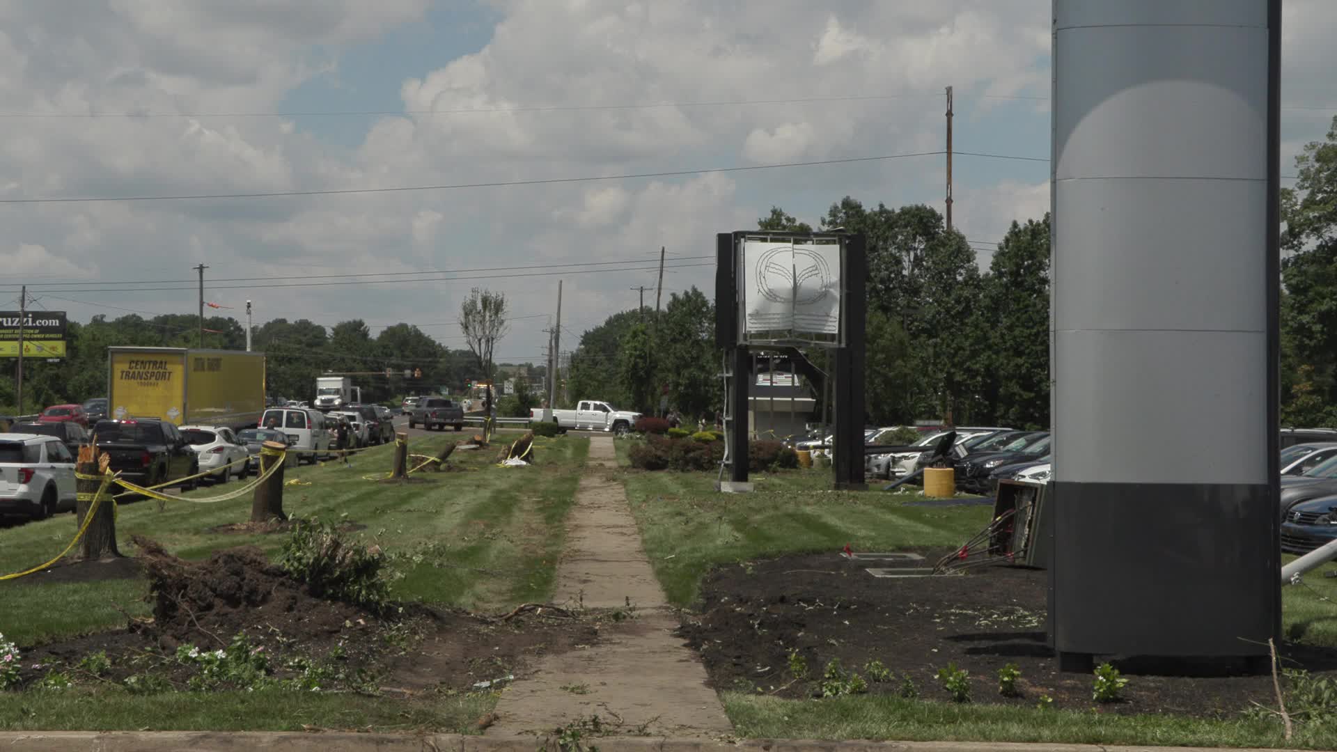 Tornado slams Faulkner Buick GMC dealership in Trevose, Pennsylvania