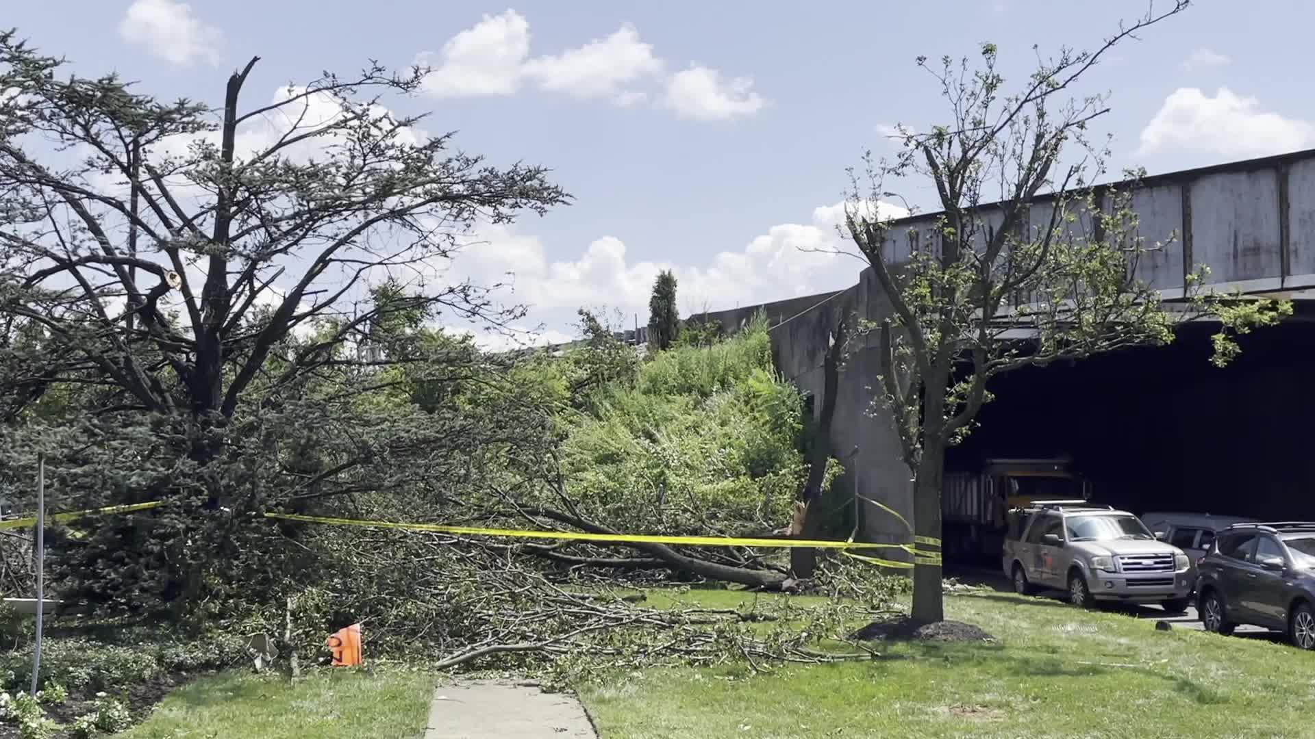 Tornado slams Faulkner Buick GMC dealership in Trevose, Pennsylvania