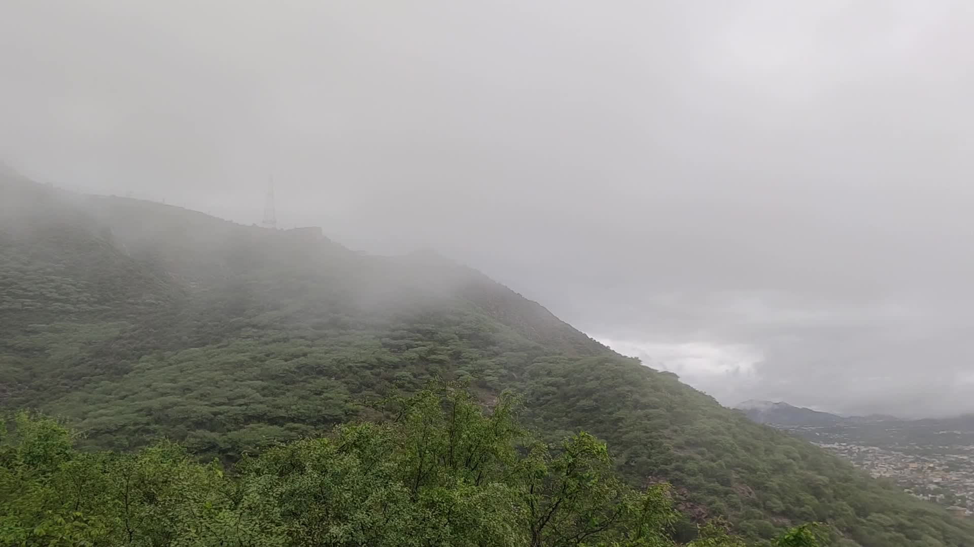 Monsoon season in India / Drone View
