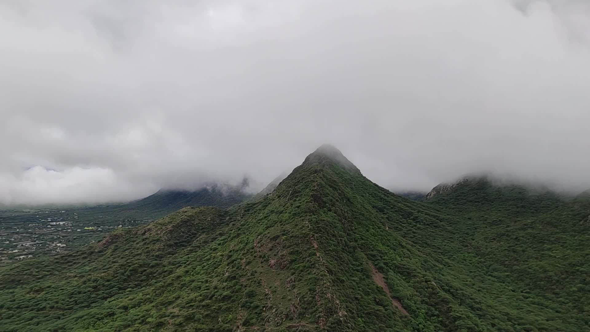 Monsoon season in India / Drone View