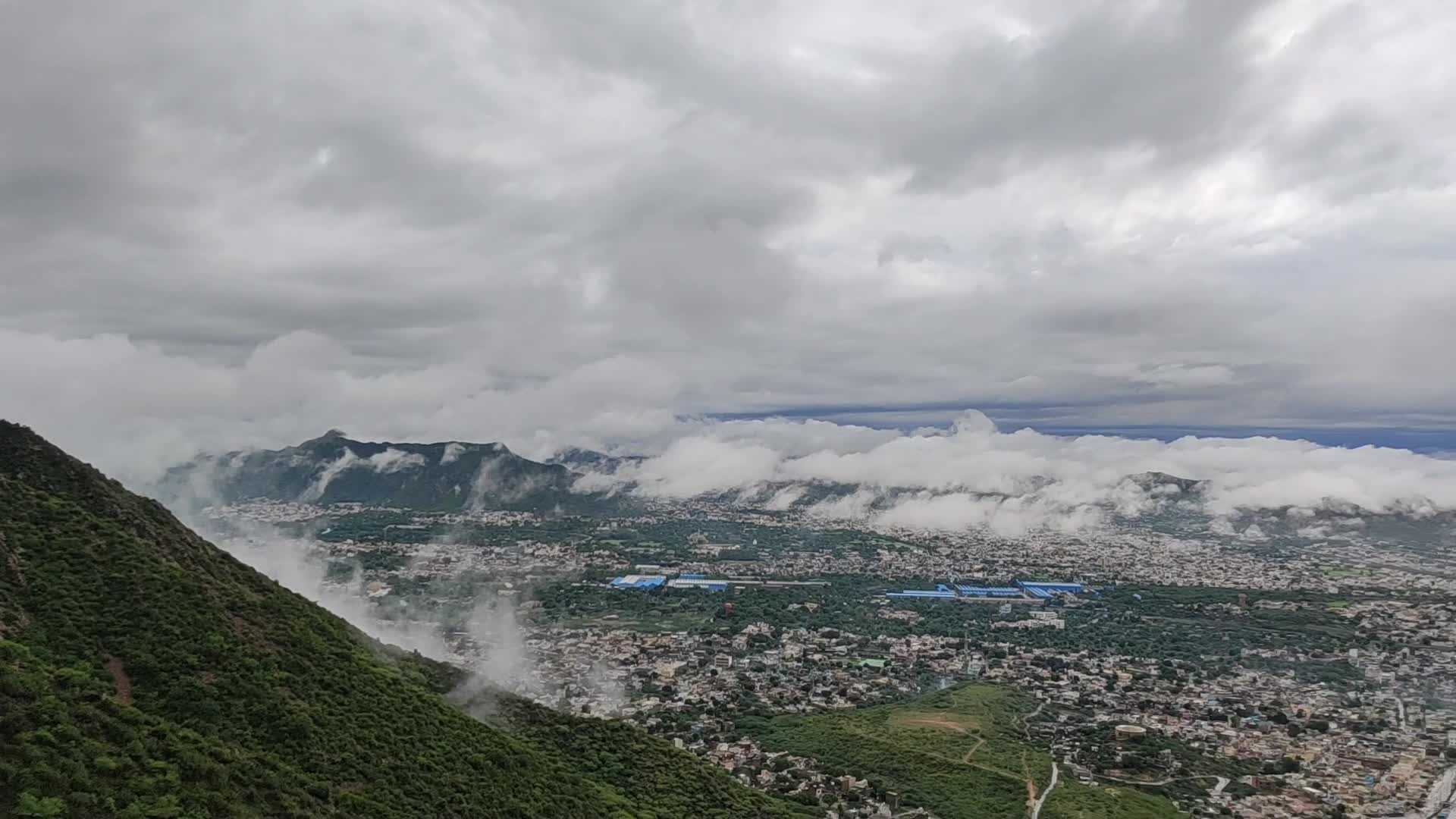 Monsoon season in India / Drone View
