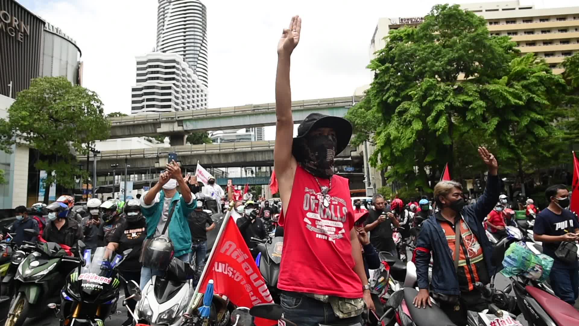 Anti-government car mob rally in Bangkok