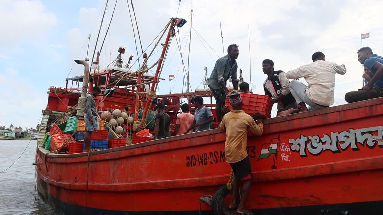 Hilsa fishing during the monsoon season in India