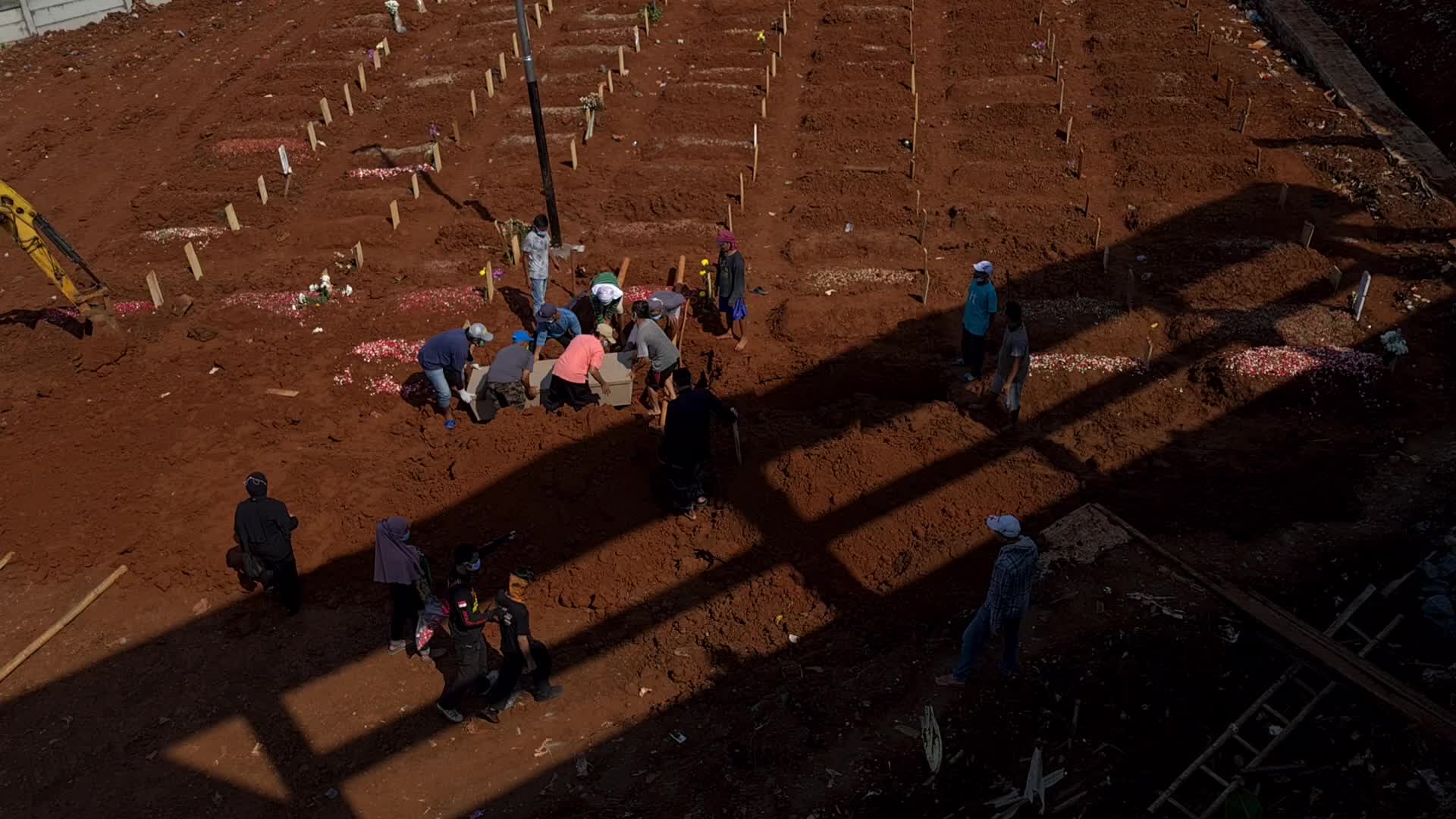 Funeral for Covid-19 victims in Indonesia
