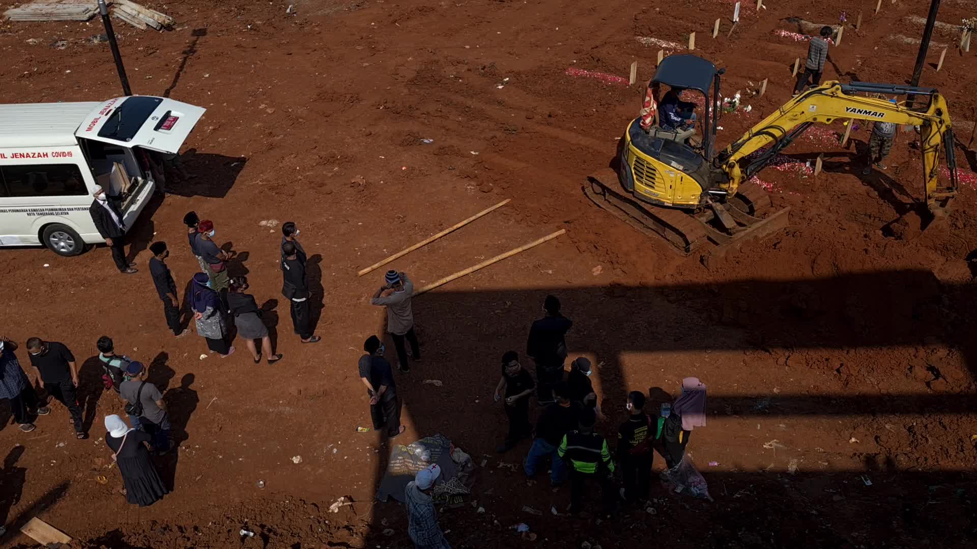 Funeral for Covid-19 victims in Indonesia