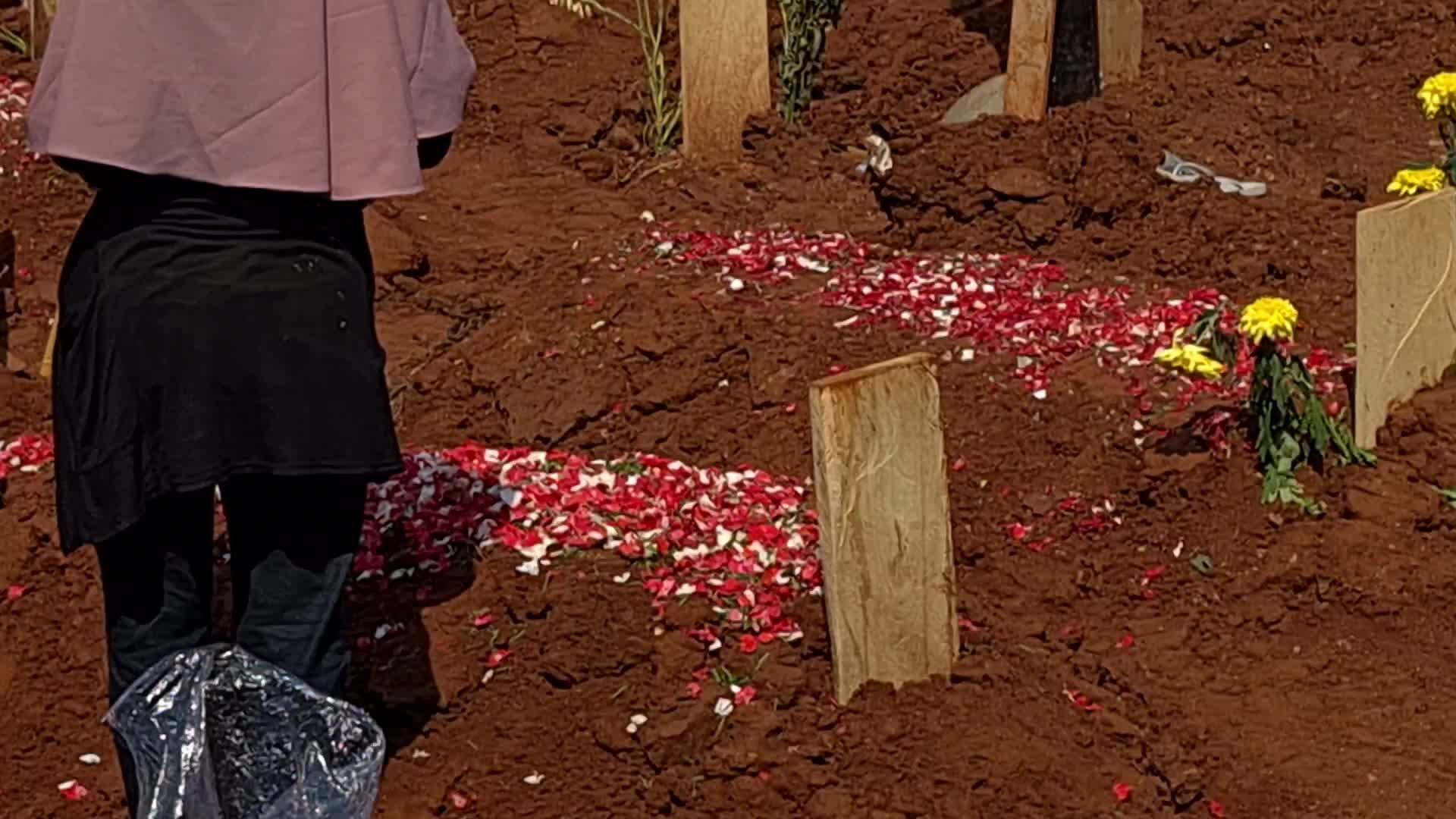 Funeral for Covid-19 victims in Indonesia