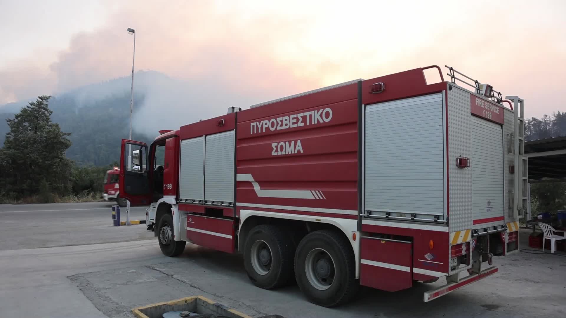 Massive forest fire in Evia, Greece