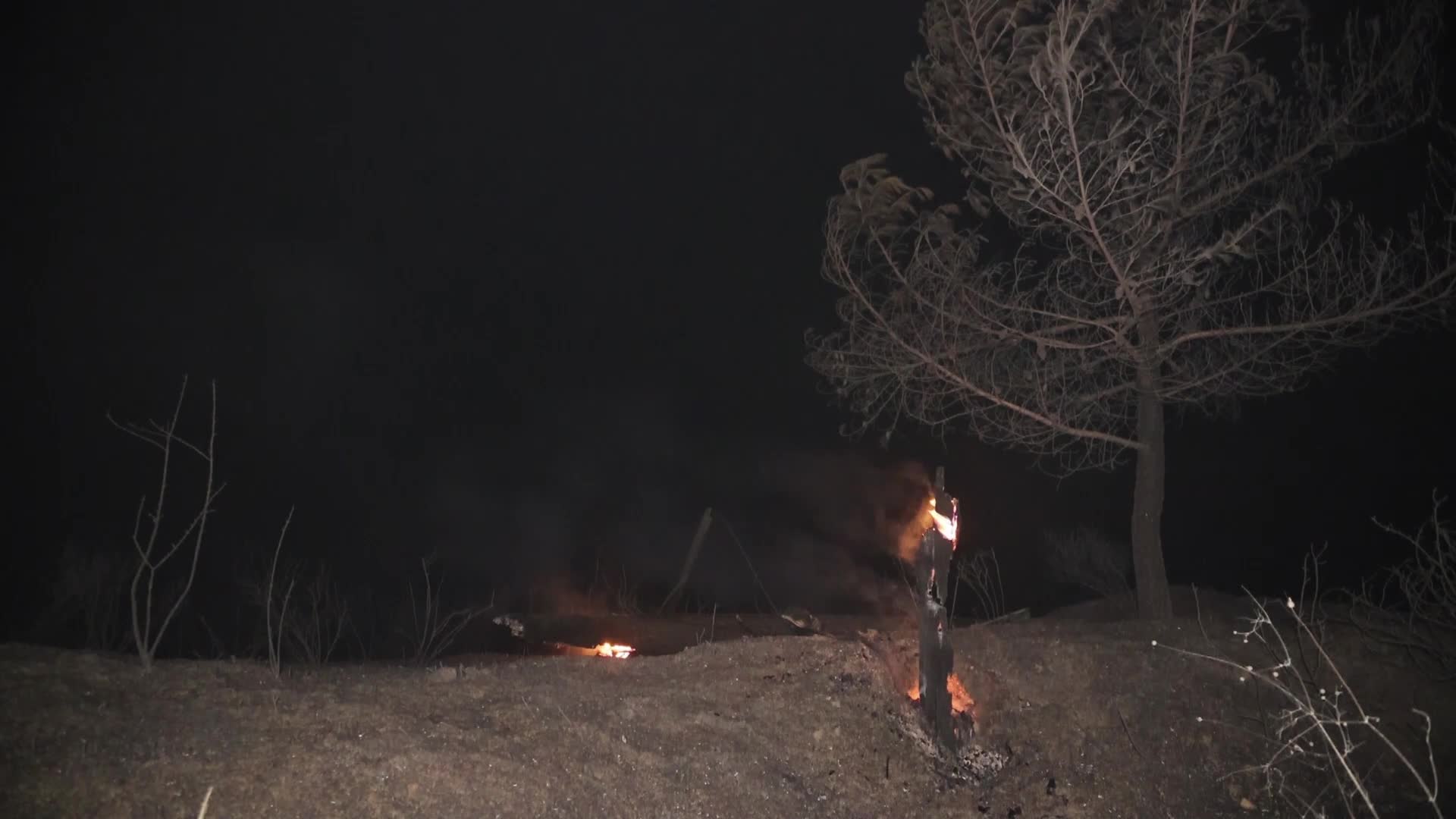 Wildfire in Rovies, Greece