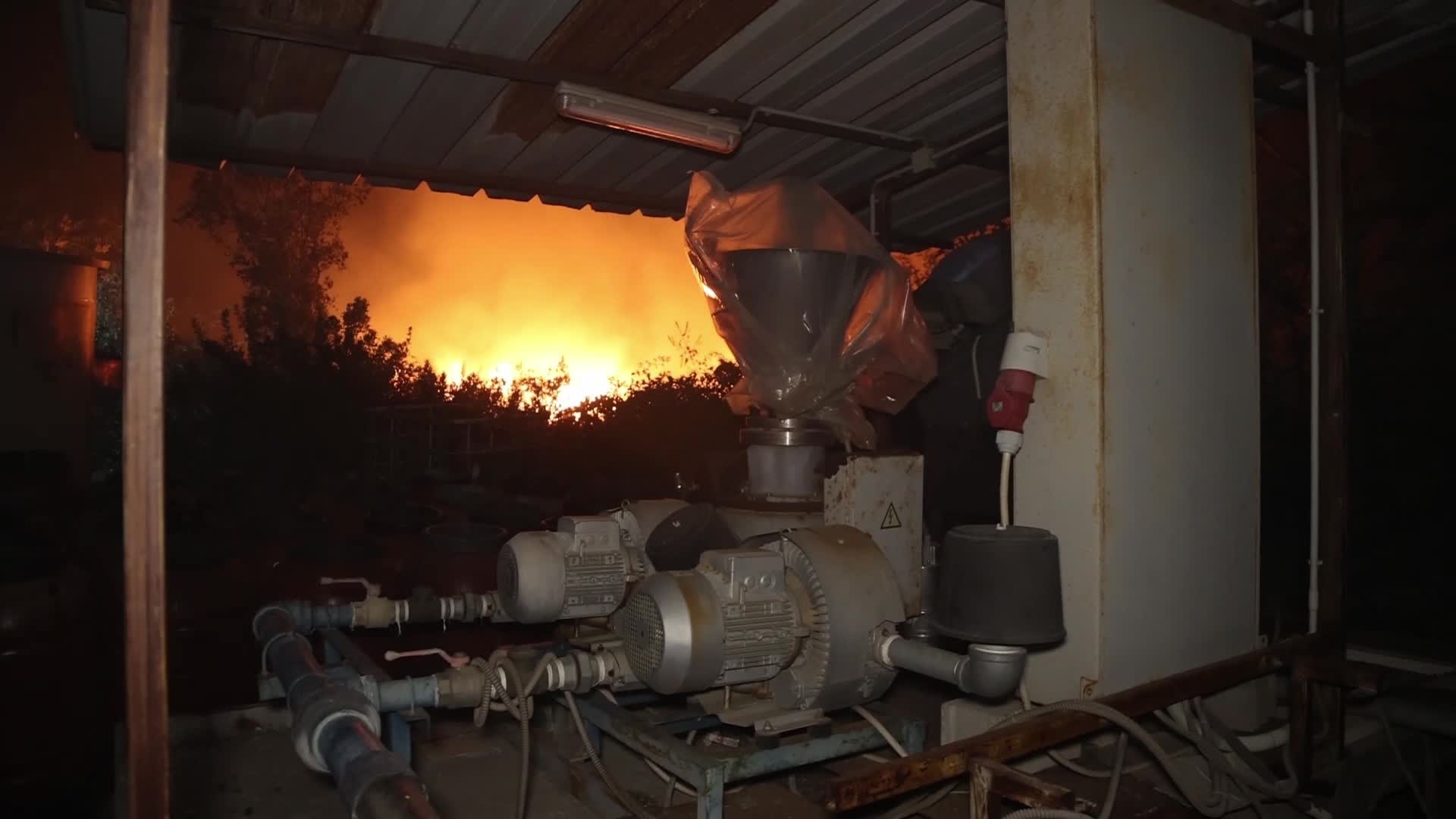 Wildfire in Rovies, Greece