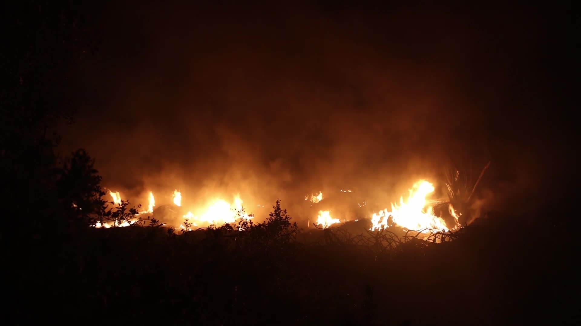 Wildfire in Rovies, Greece