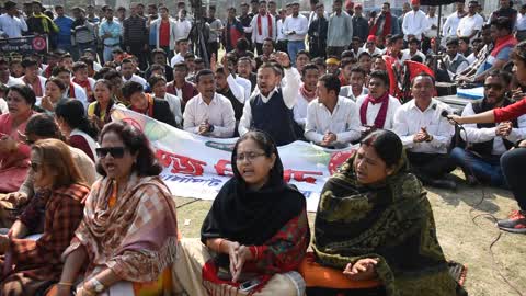 Protest against the much debated Citizenship (Amendment) Bill 2016