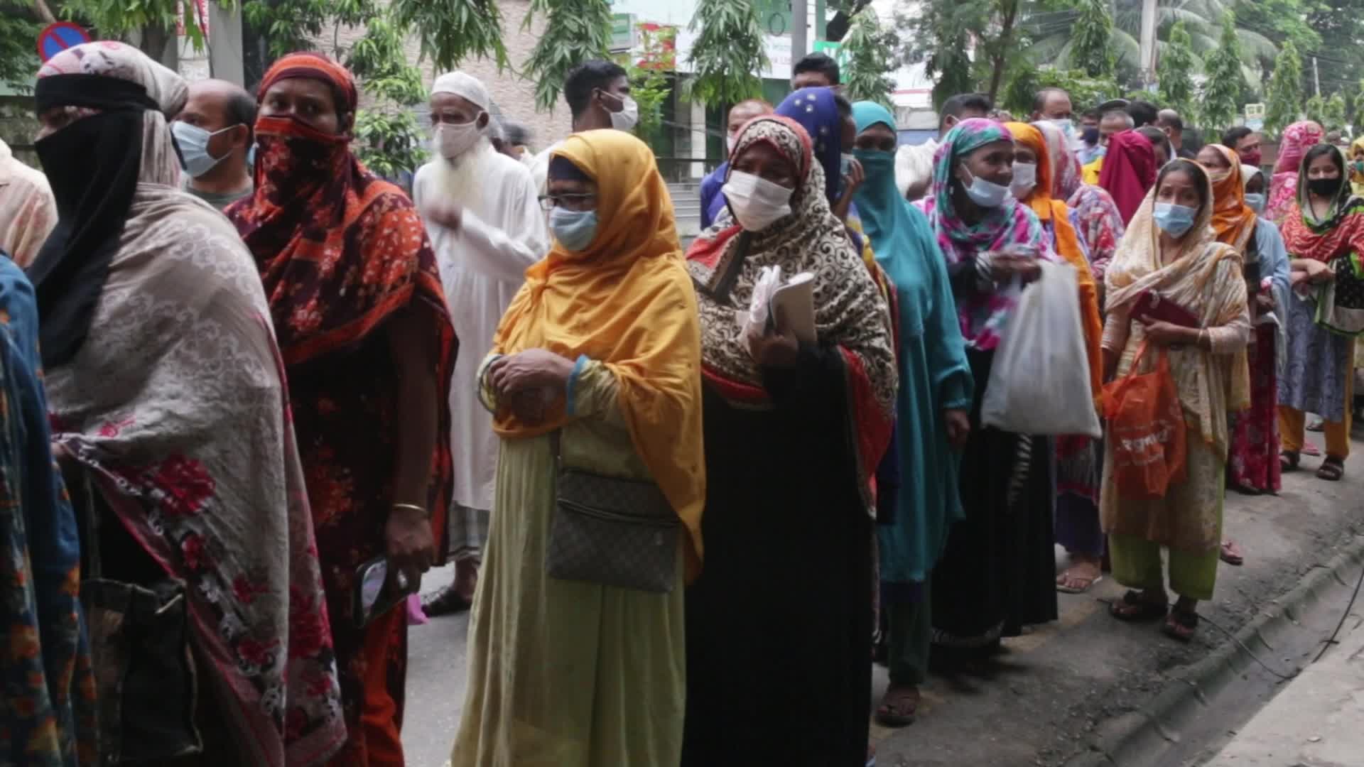 Open market amid the Covid-19 restrictions in Dhaka, Bangladesh