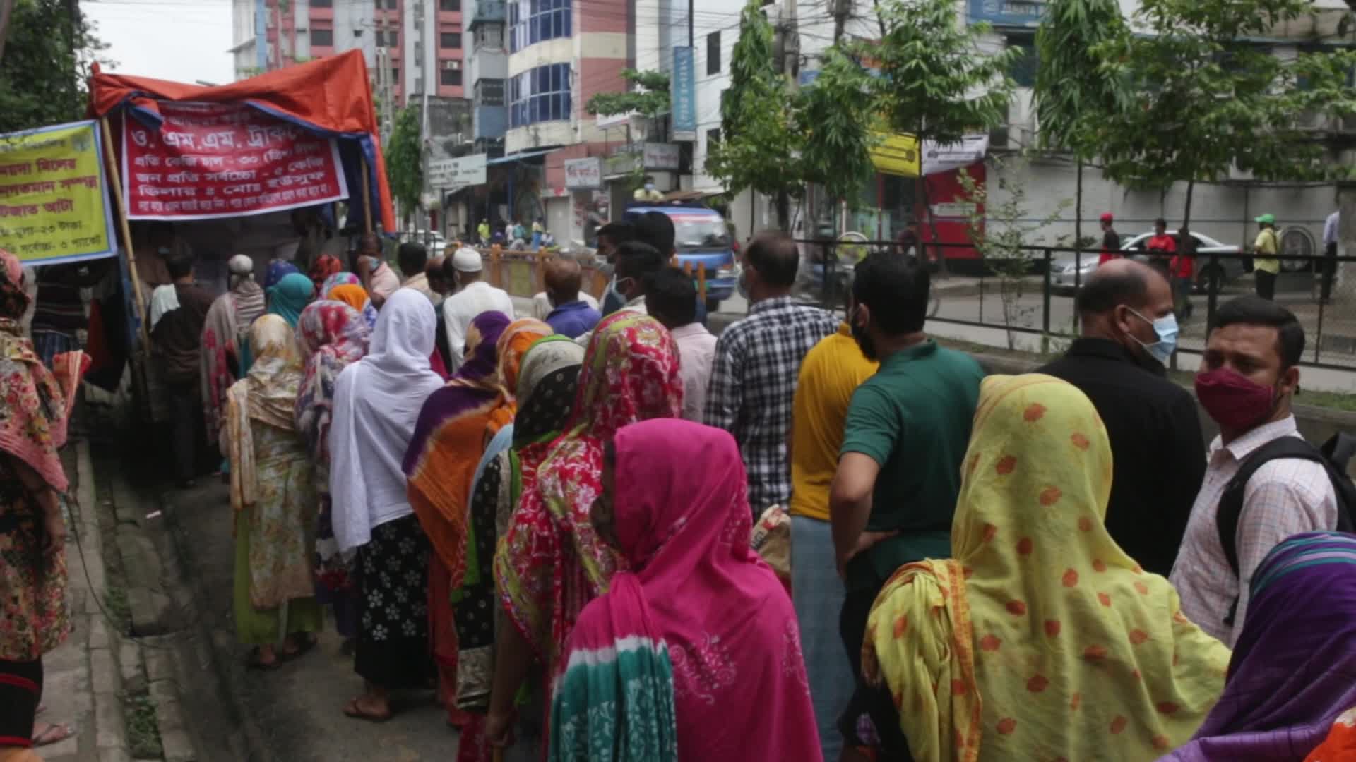 Open market amid the Covid-19 restrictions in Dhaka, Bangladesh