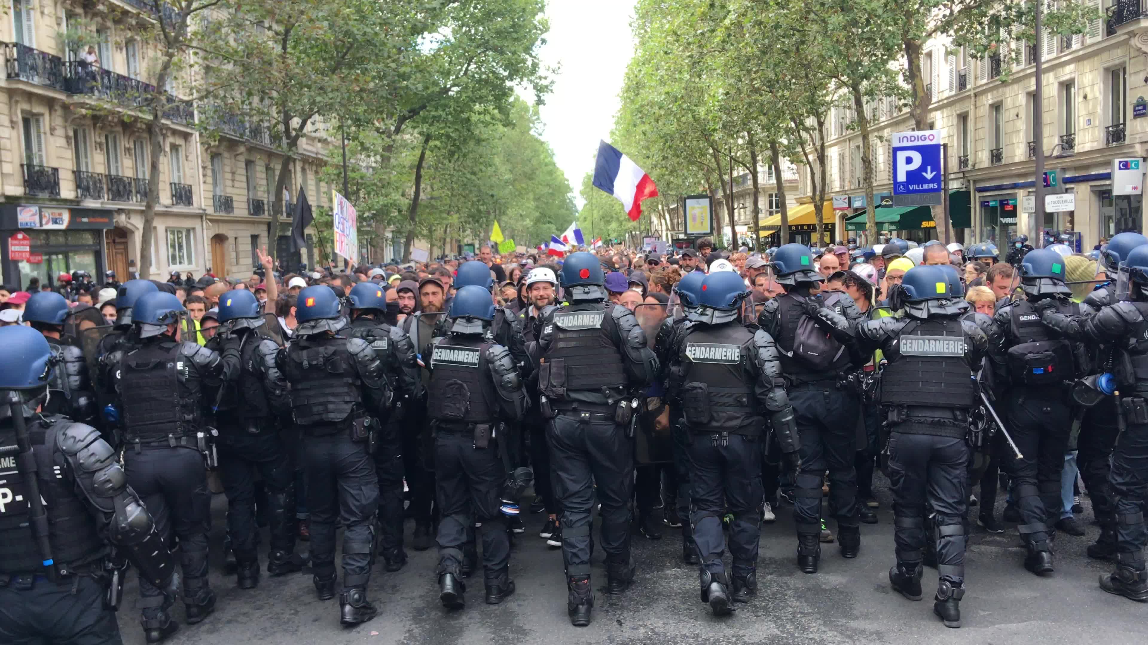 Demonstration against Covid-19 health pass in Paris