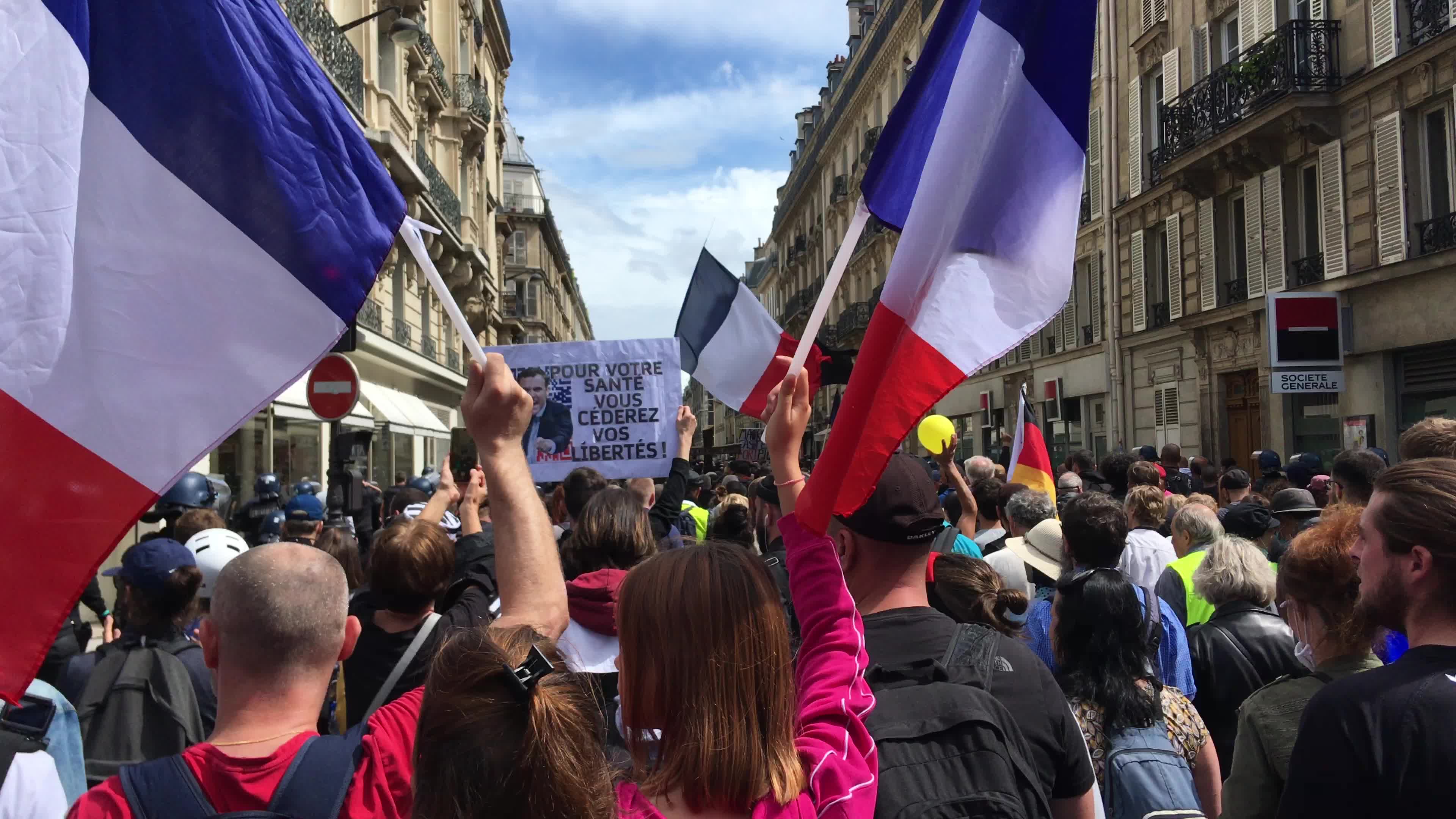 Demonstration against Covid-19 health pass in Paris