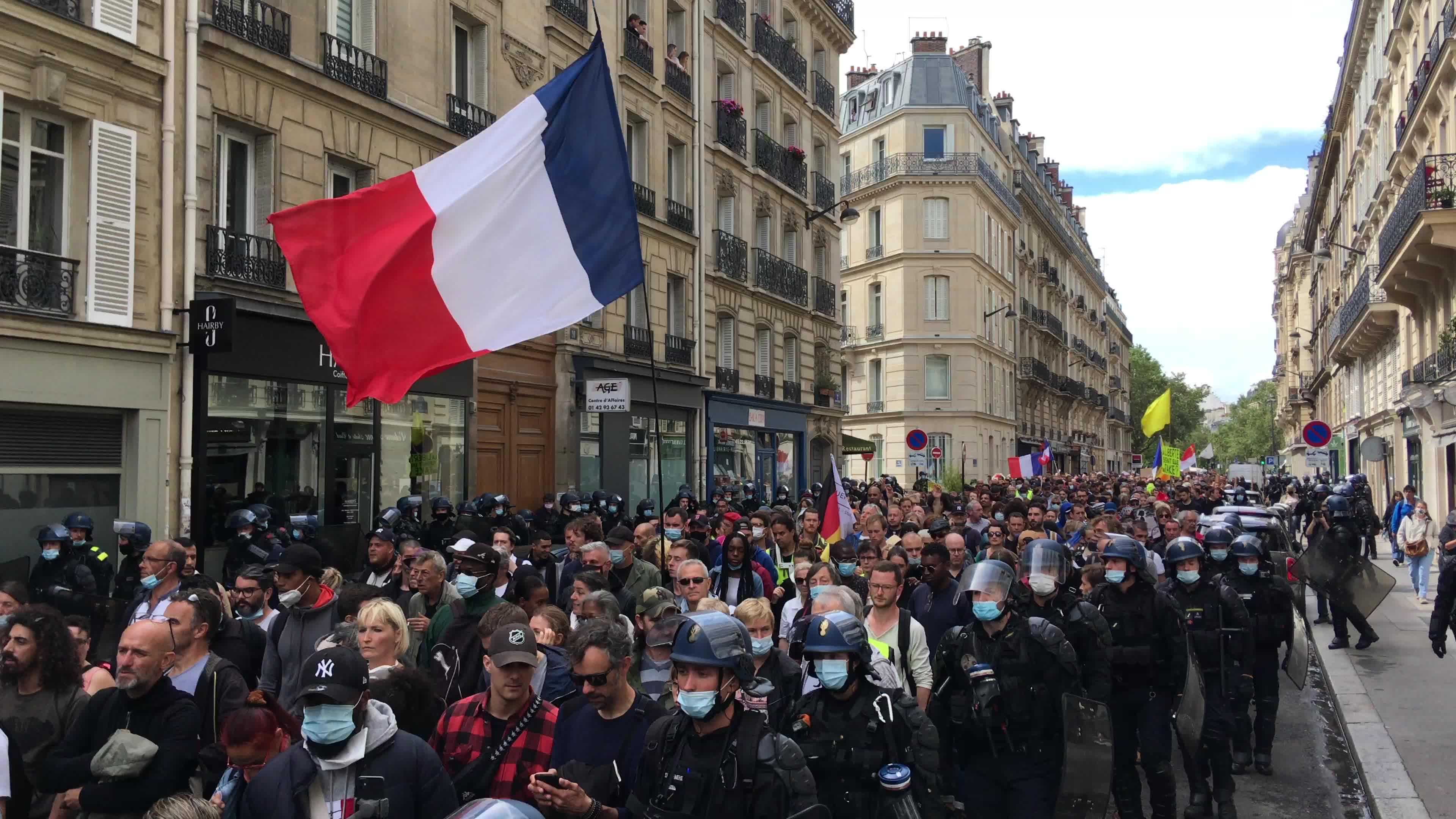 Demonstration against Covid-19 health pass in Paris