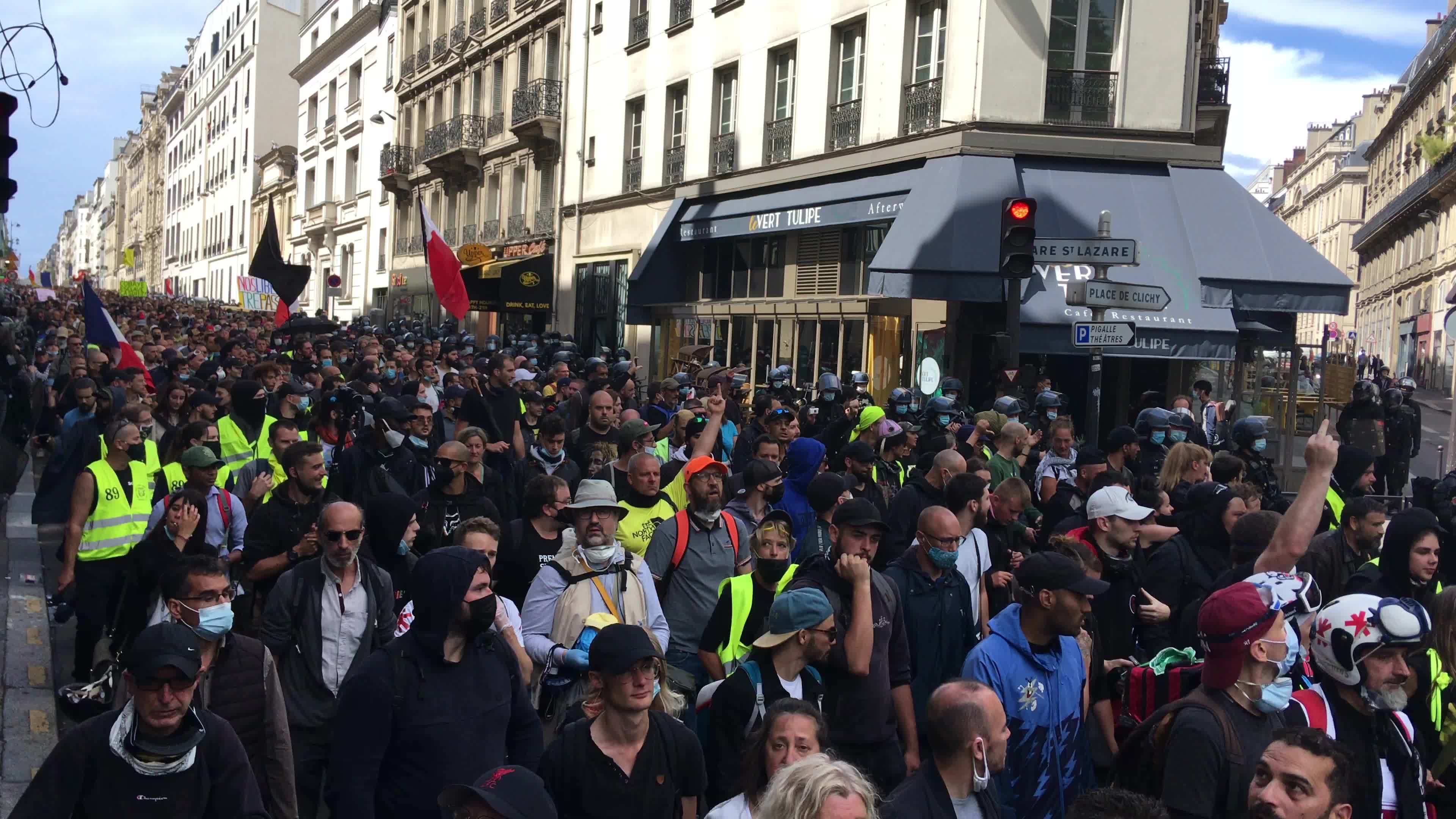 Demonstration against Covid-19 health pass in Paris