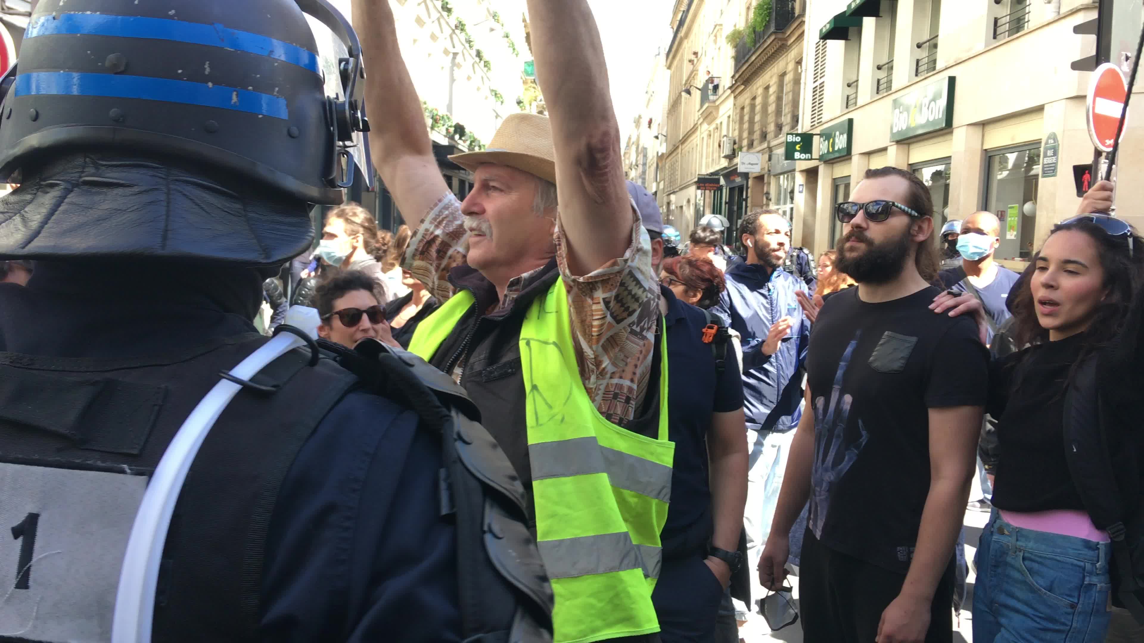 Demonstration against Covid-19 health pass in Paris