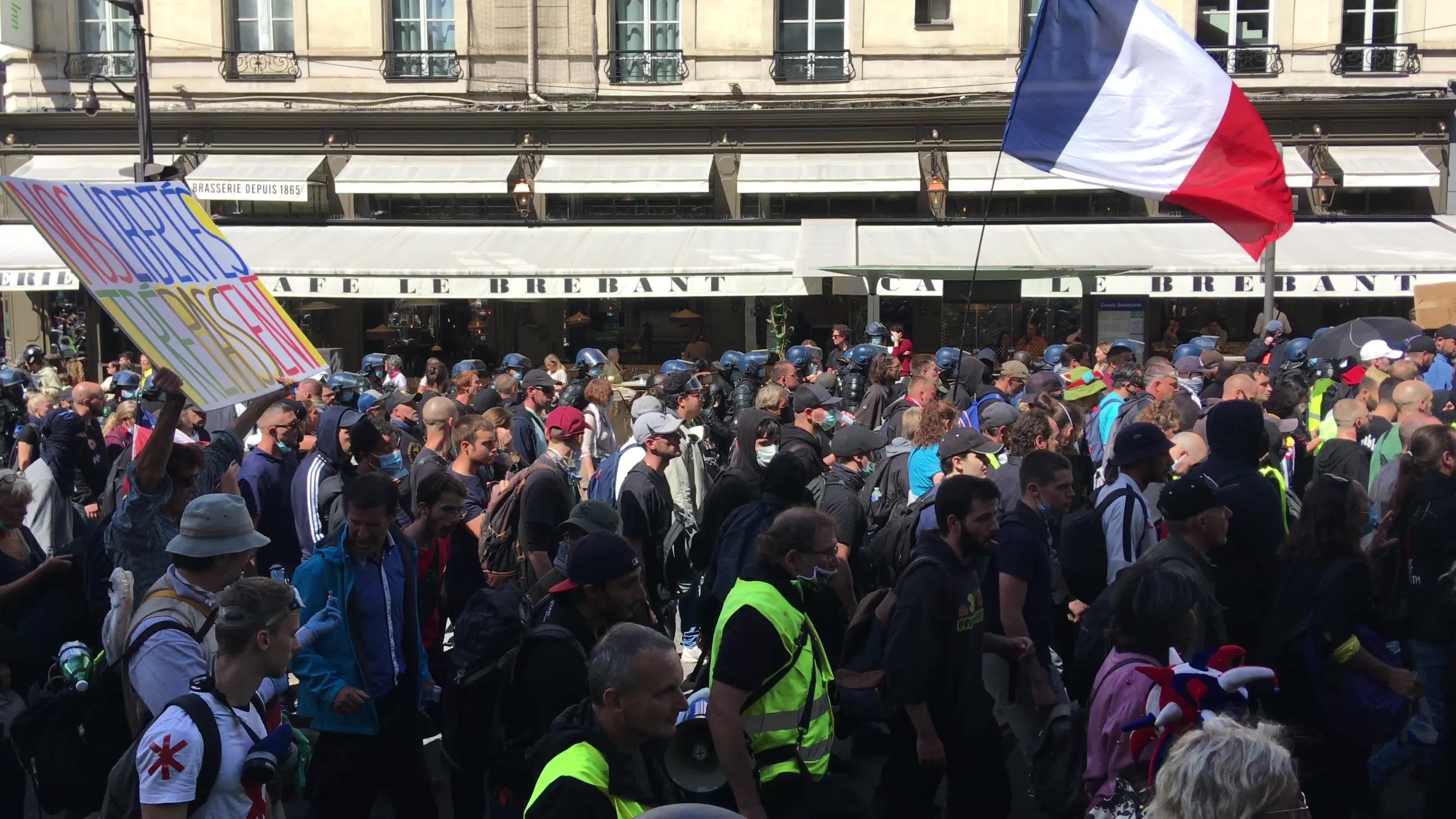 Demonstration against Covid-19 health pass in Paris