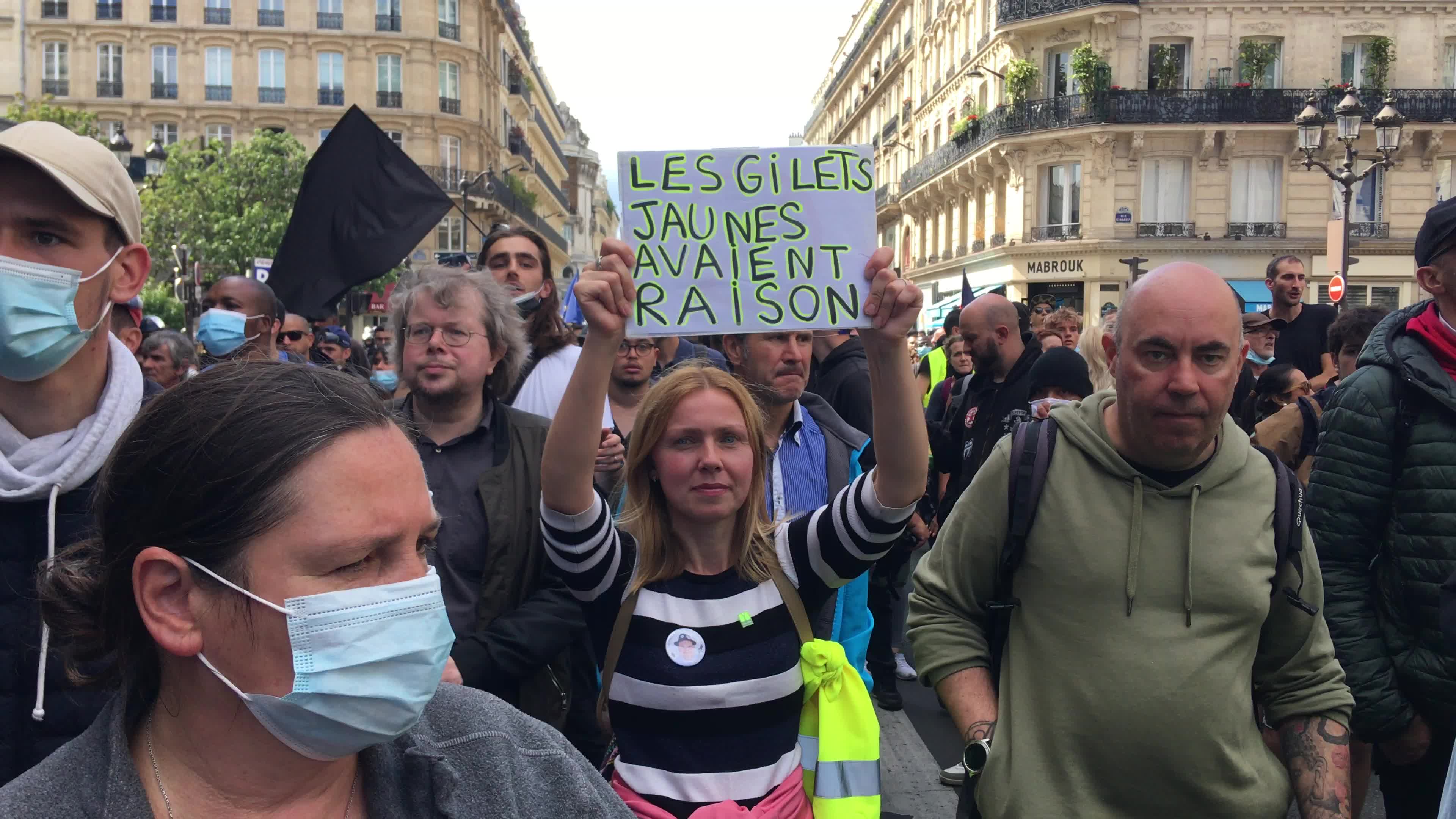Demonstration against Covid-19 health pass in Paris