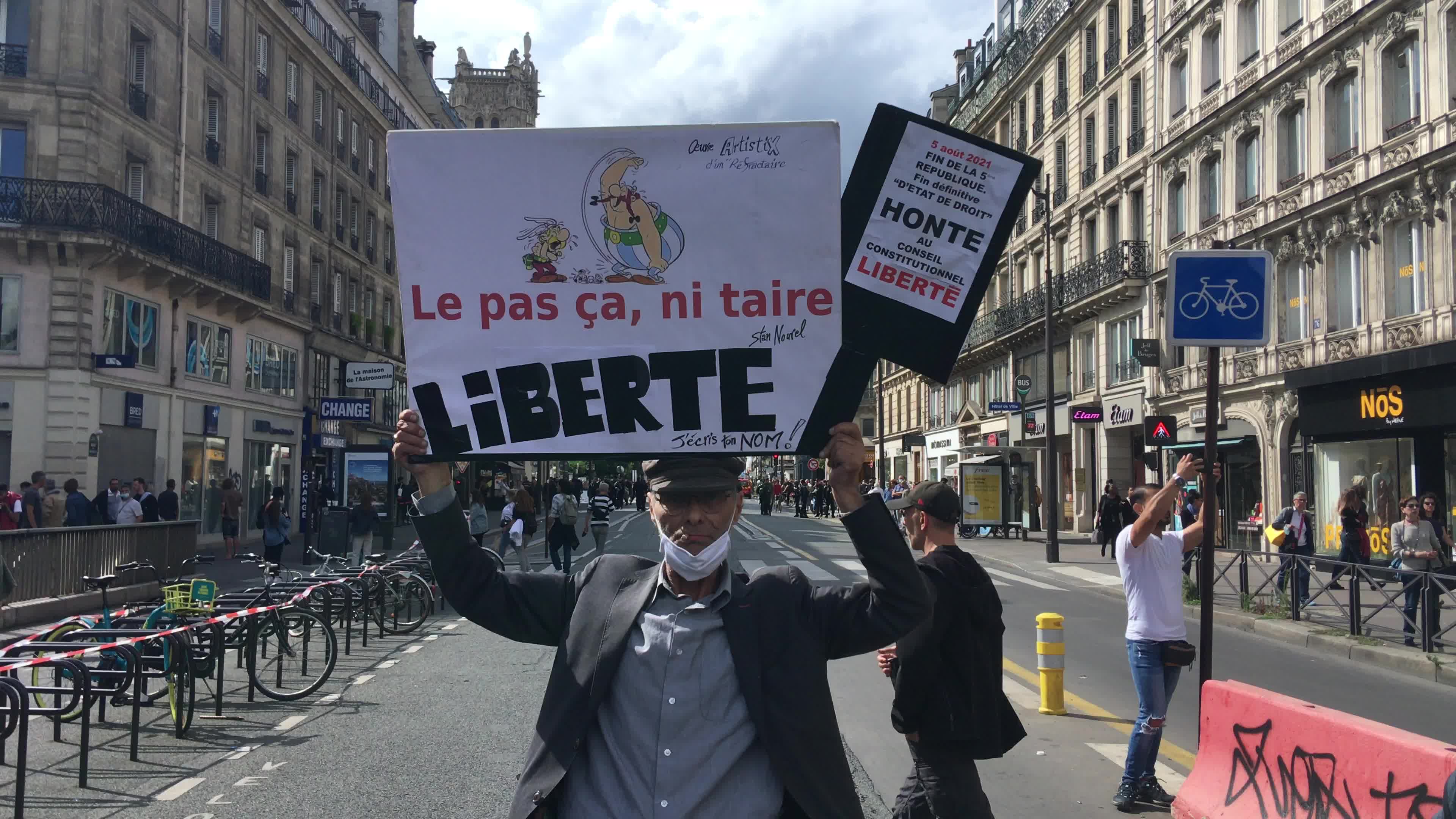 Demonstration against Covid-19 health pass in Paris