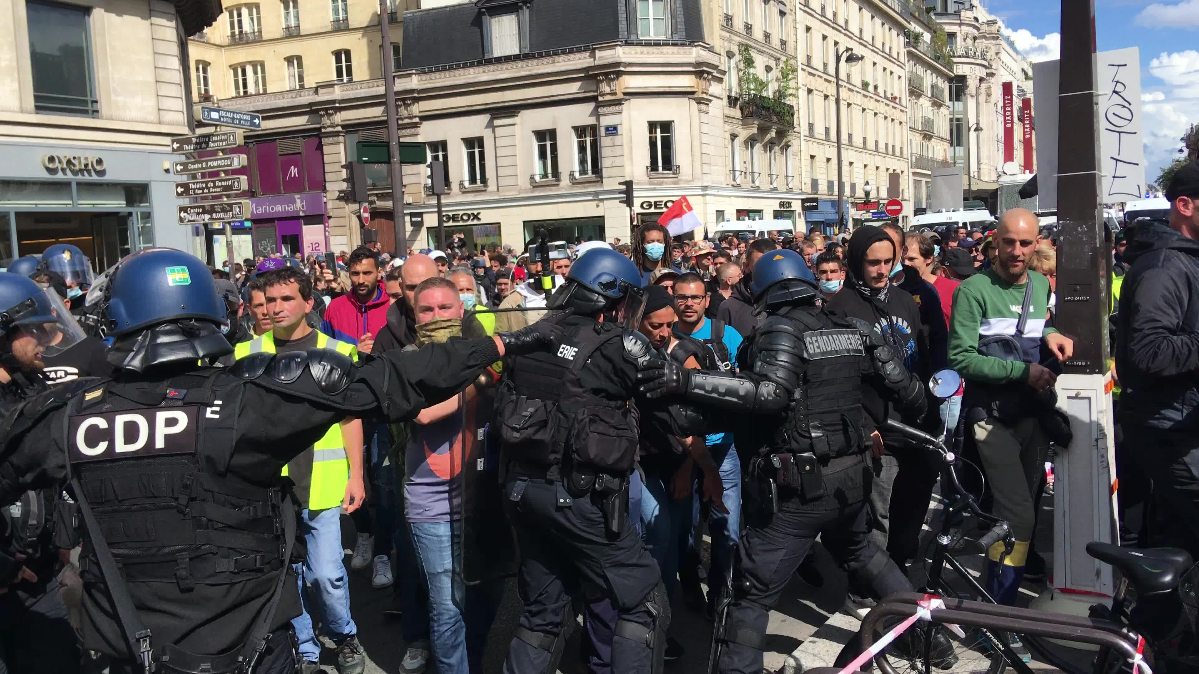 Demonstration against Covid-19 health pass in Paris