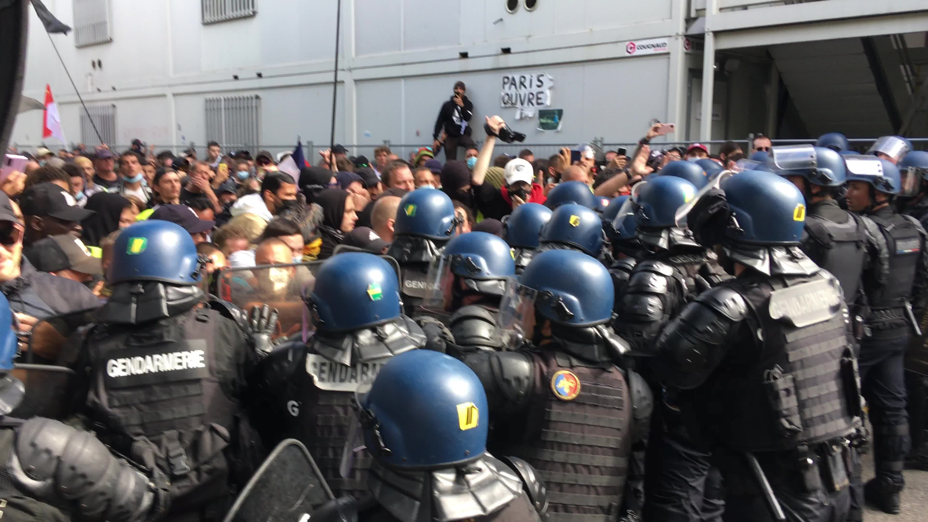 Demonstration against Covid-19 health pass in Paris