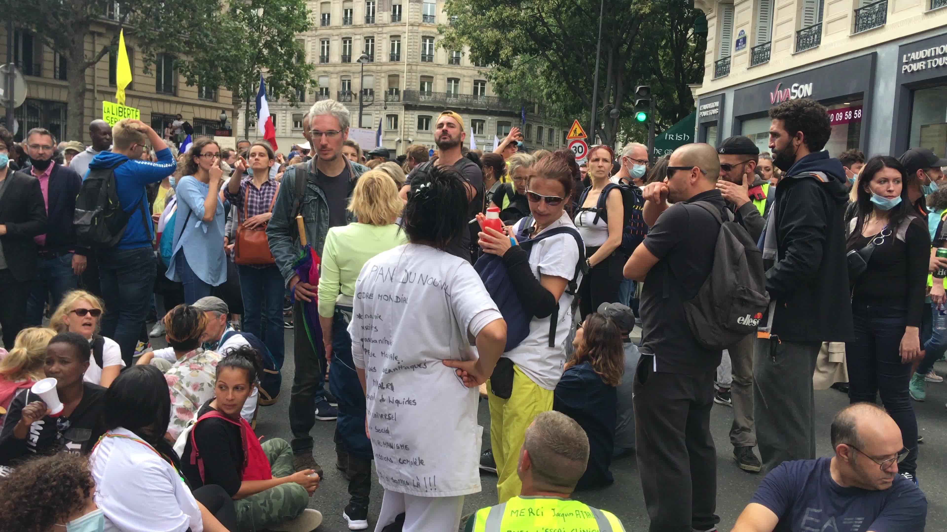 Demonstration against Covid-19 health pass in Paris