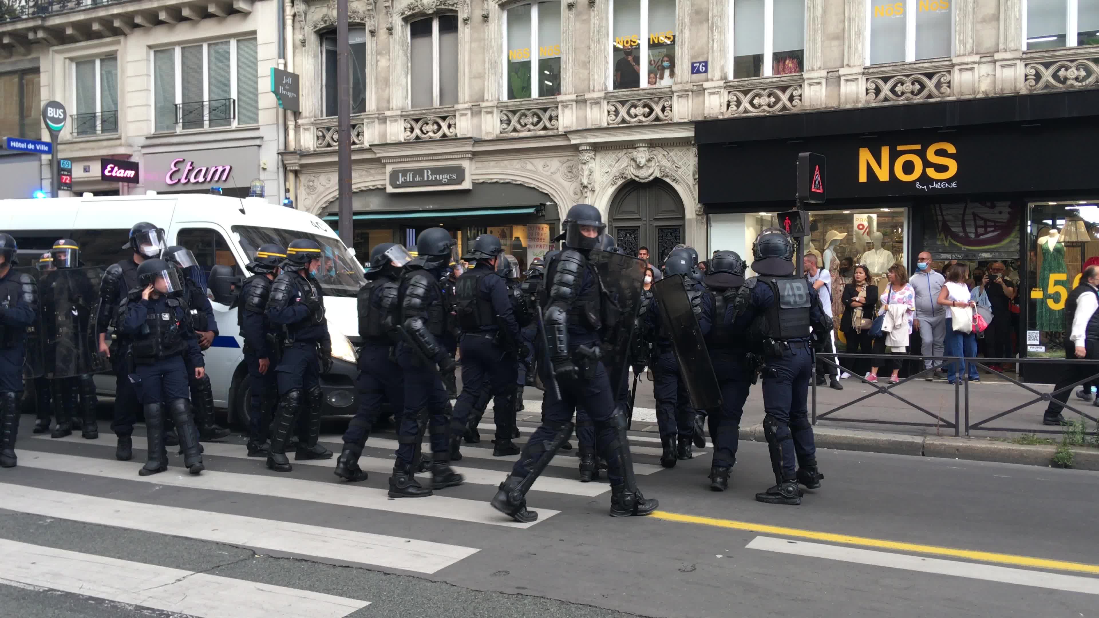 Demonstration against Covid-19 health pass in Paris