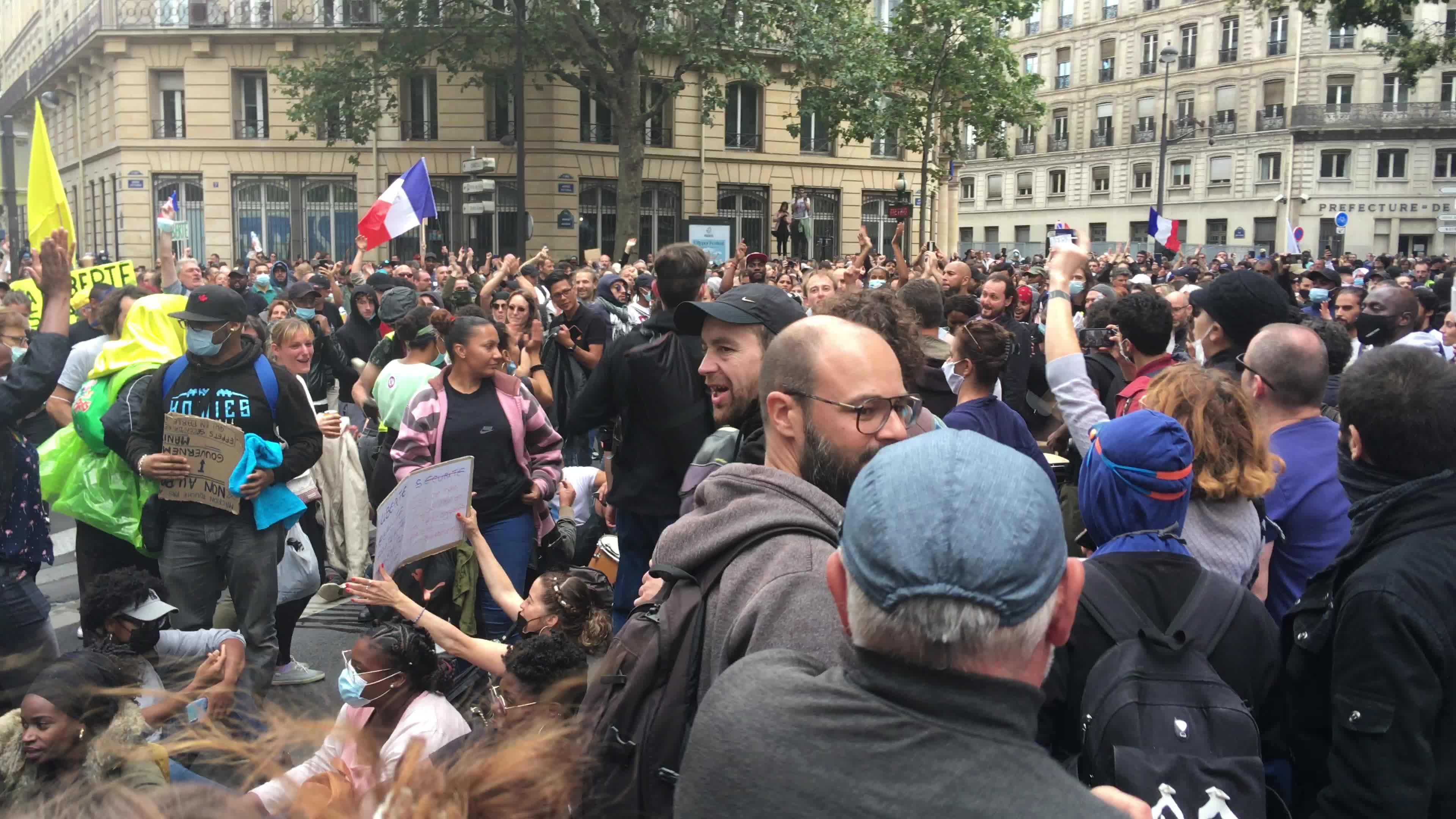 Demonstration against Covid-19 health pass in Paris
