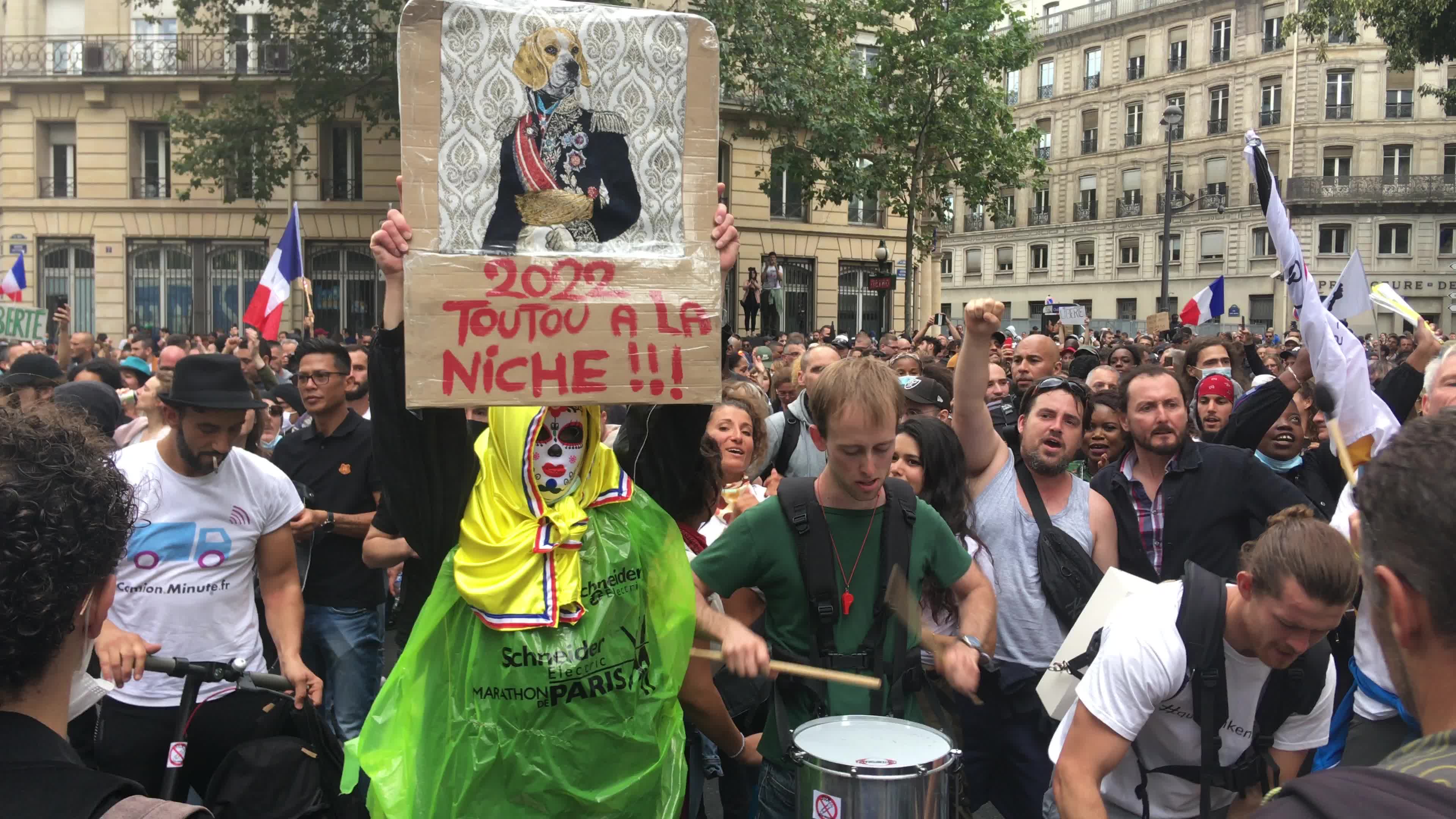 Demonstration against Covid-19 health pass in Paris