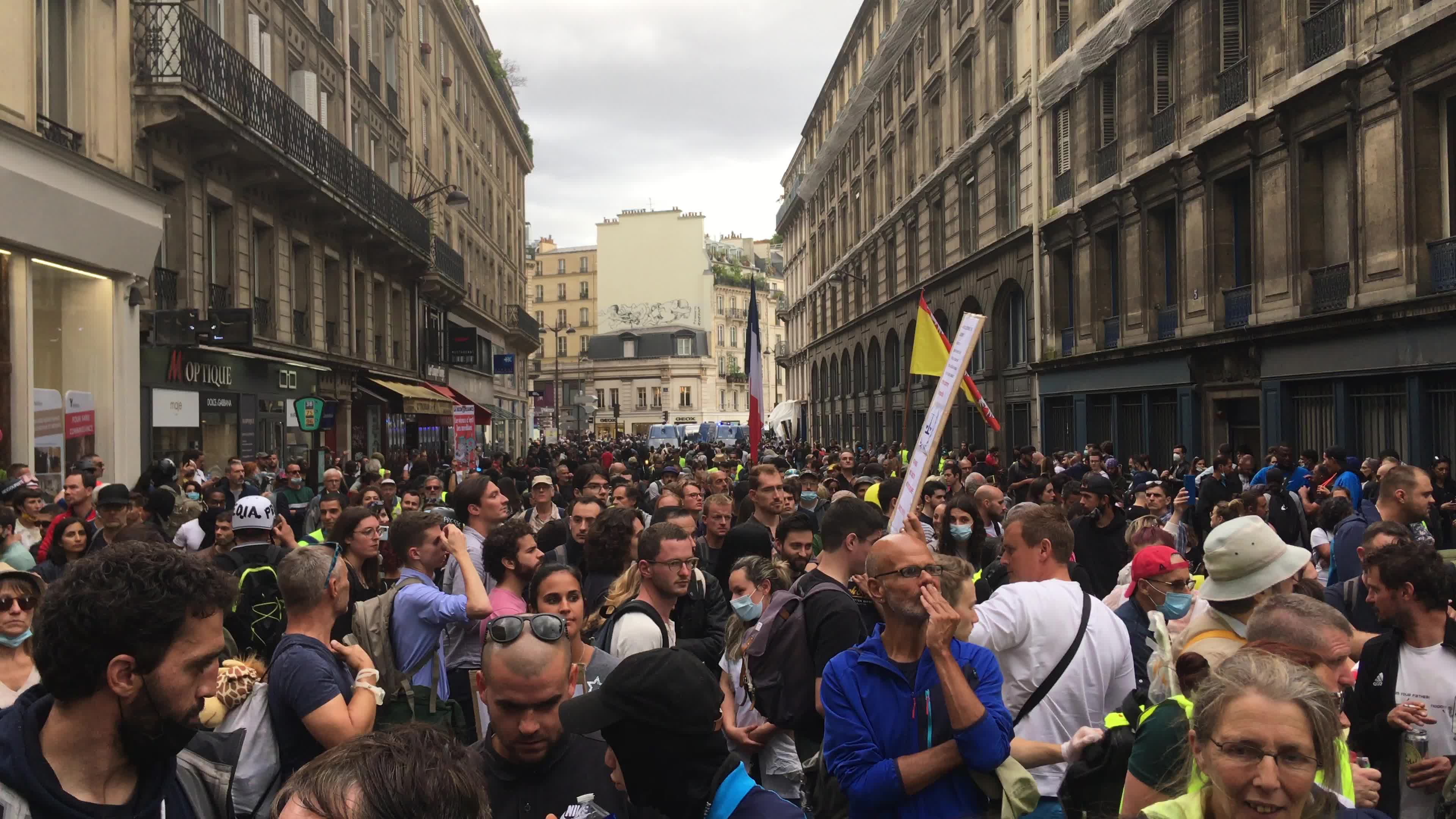 Demonstration against Covid-19 health pass in Paris