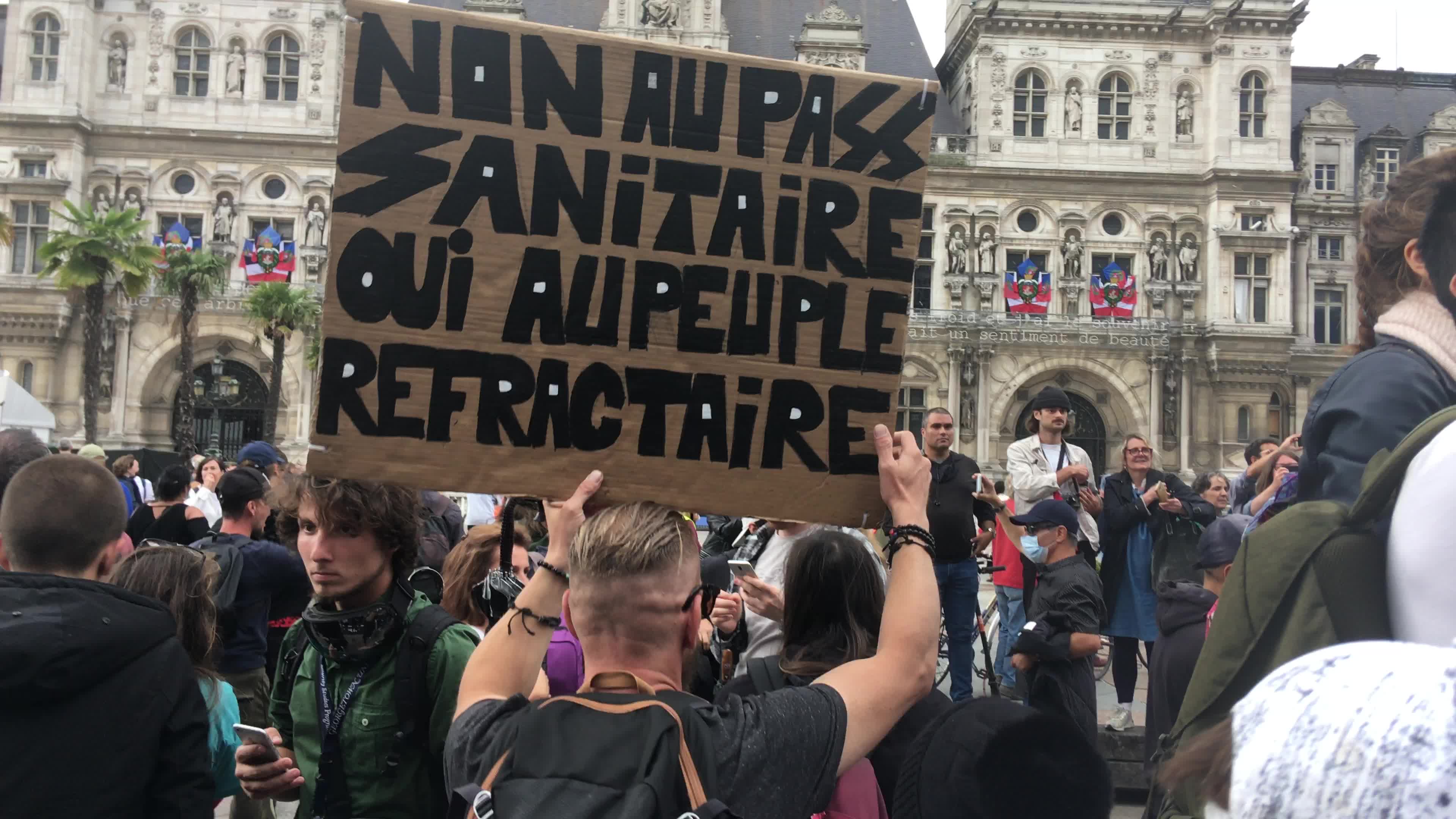 Demonstration against Covid-19 health pass in Paris