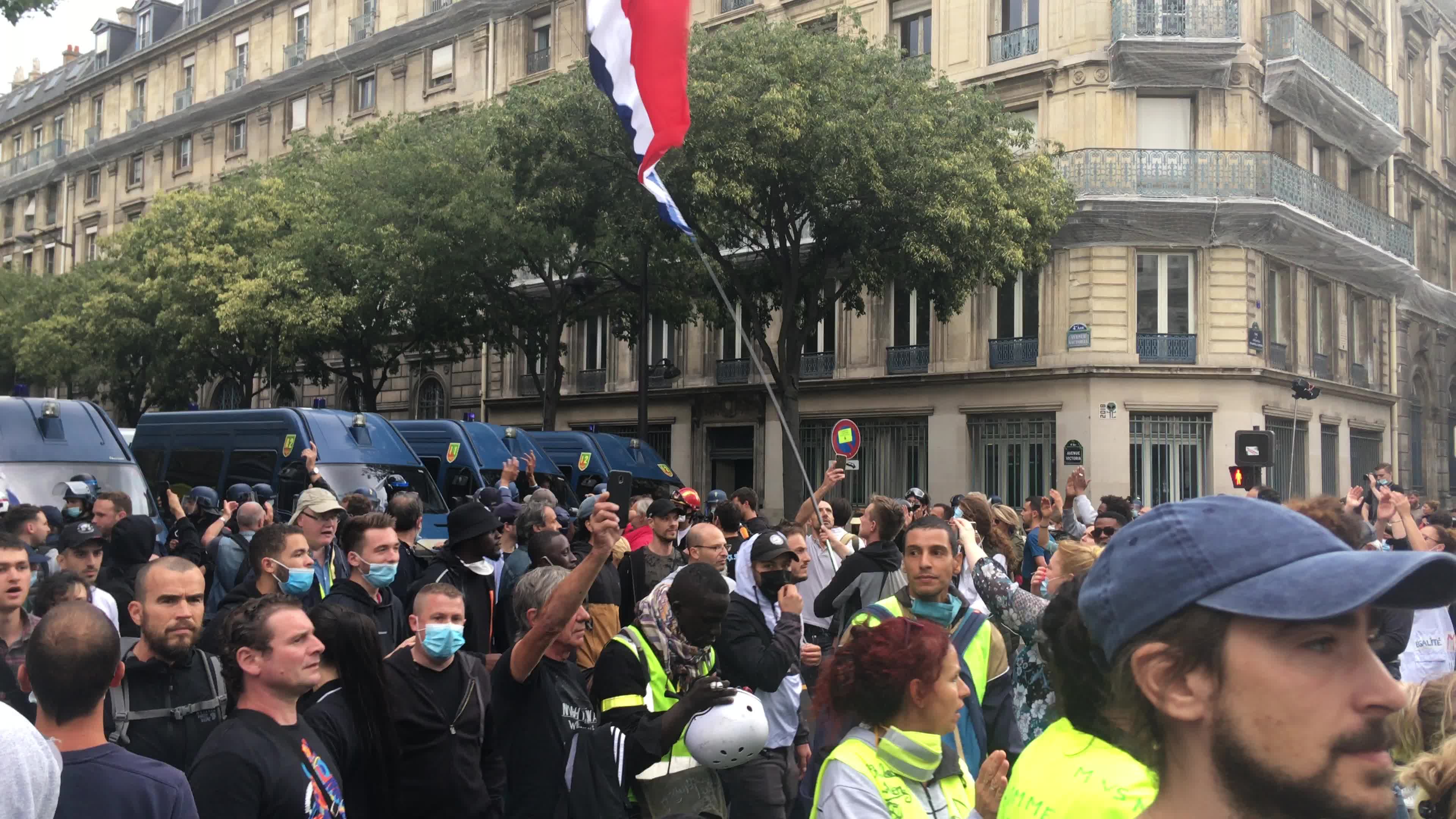 Demonstration against Covid-19 health pass in Paris