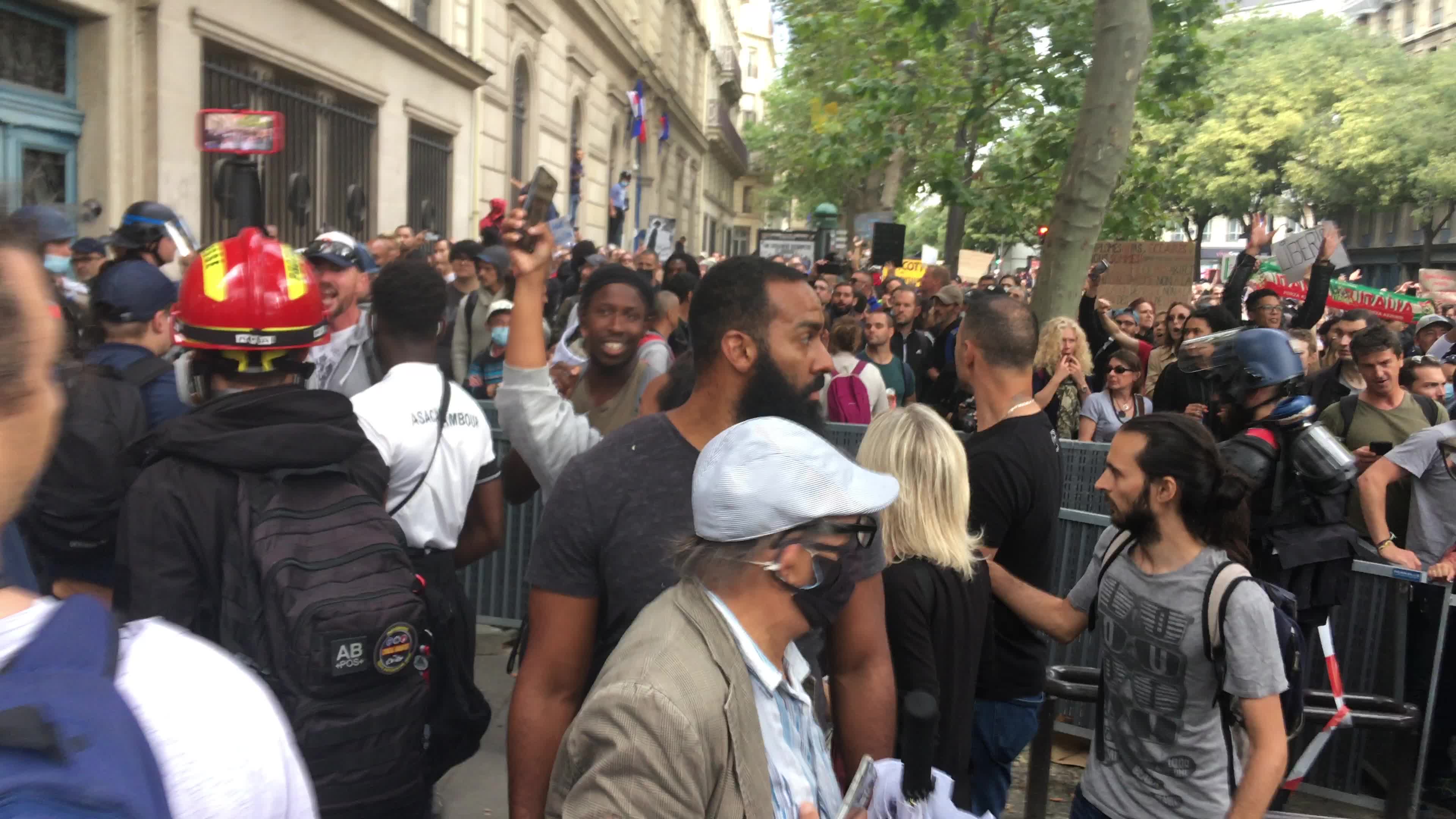 Demonstration against Covid-19 health pass in Paris