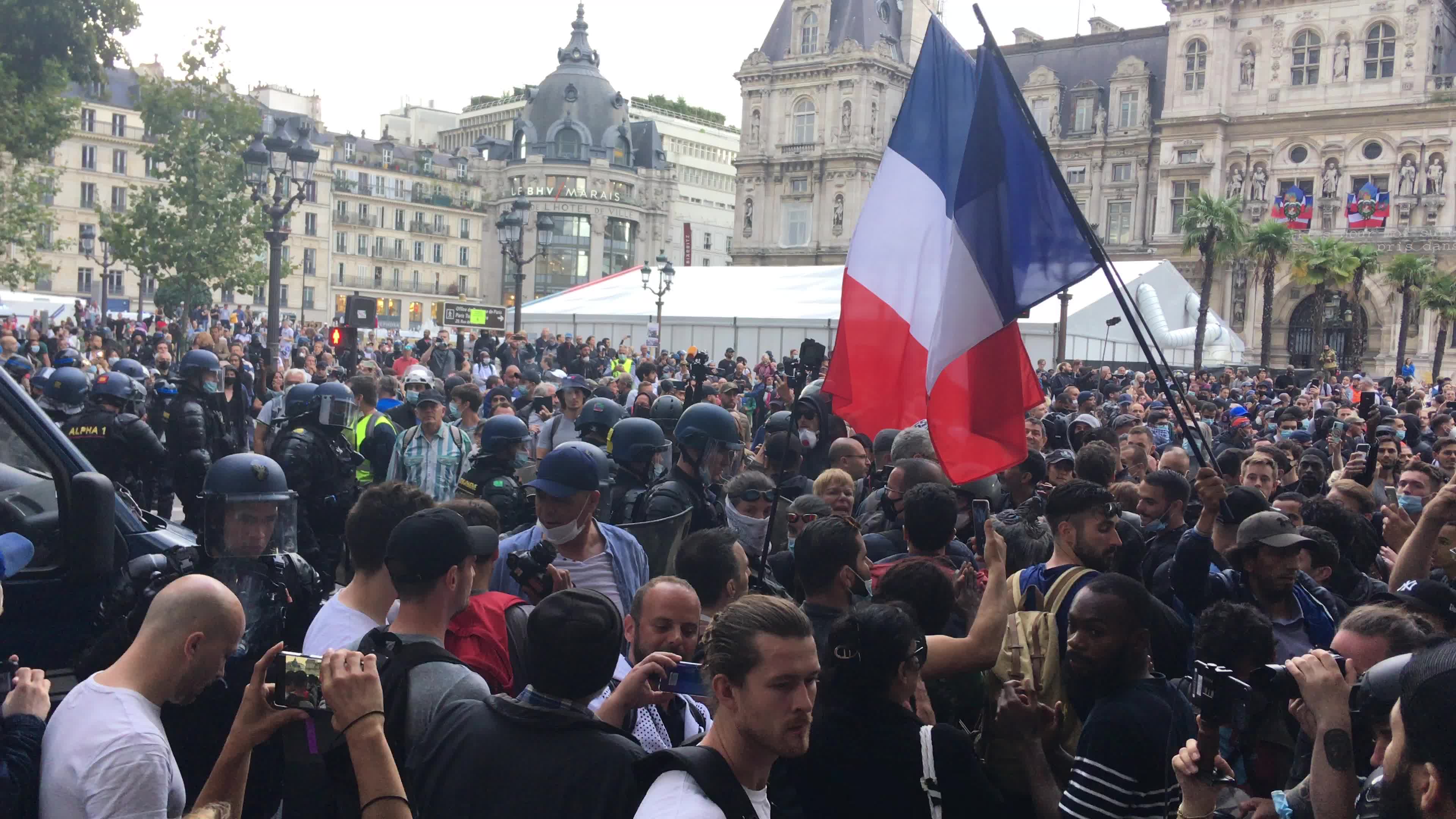 Demonstration against Covid-19 health pass in Paris
