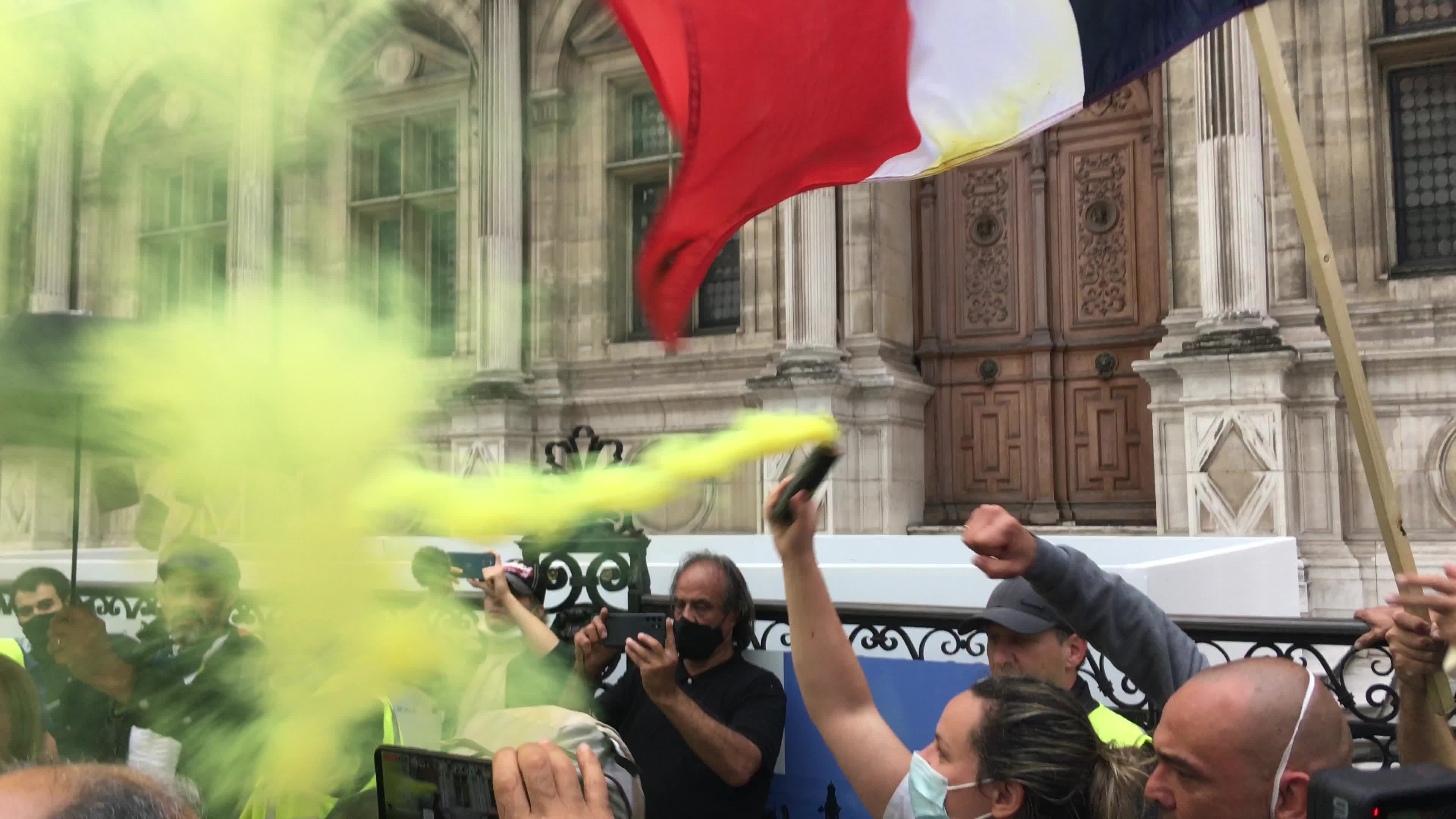 Demonstration against Covid-19 health pass in Paris