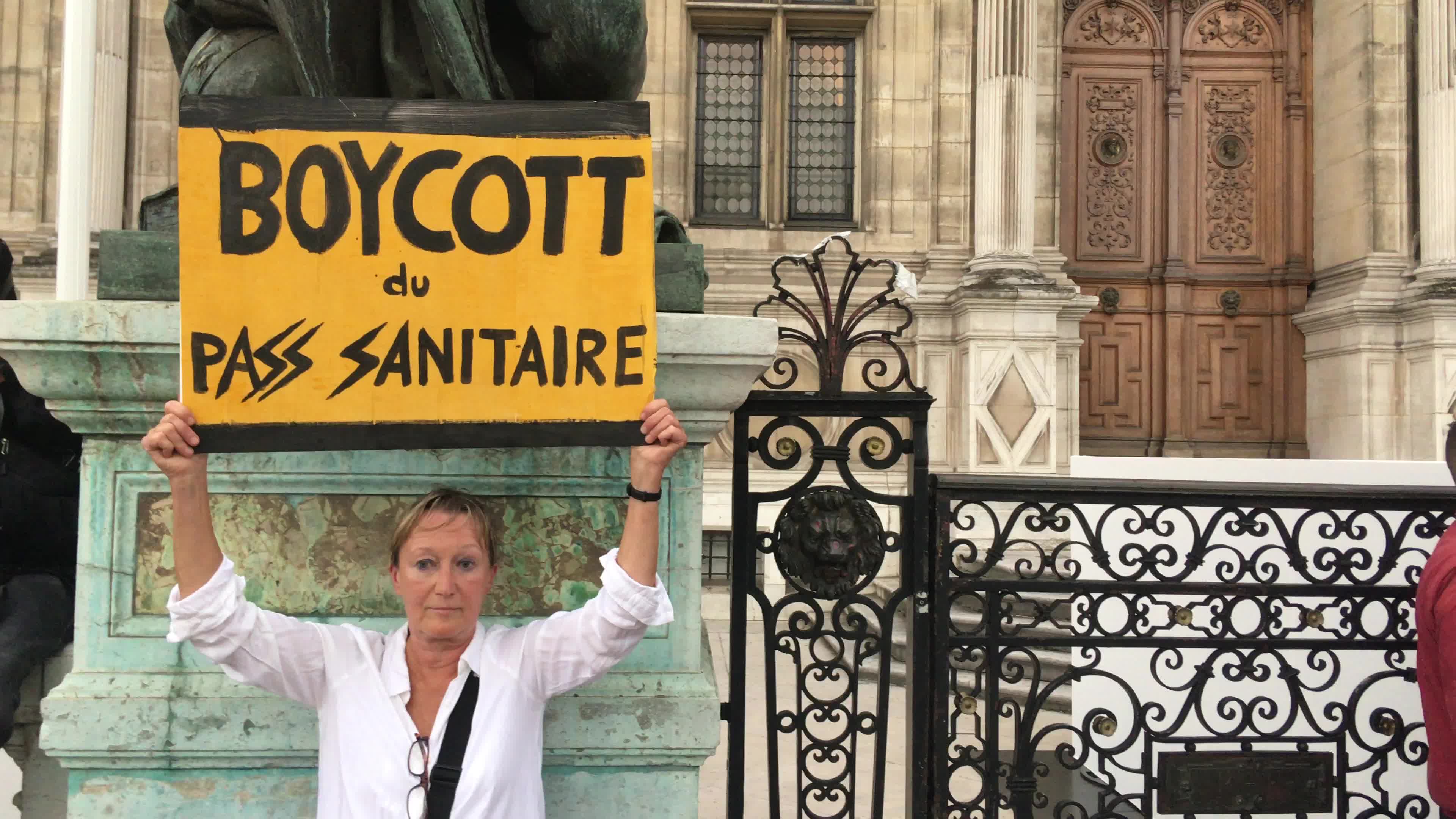Demonstration against Covid-19 health pass in Paris