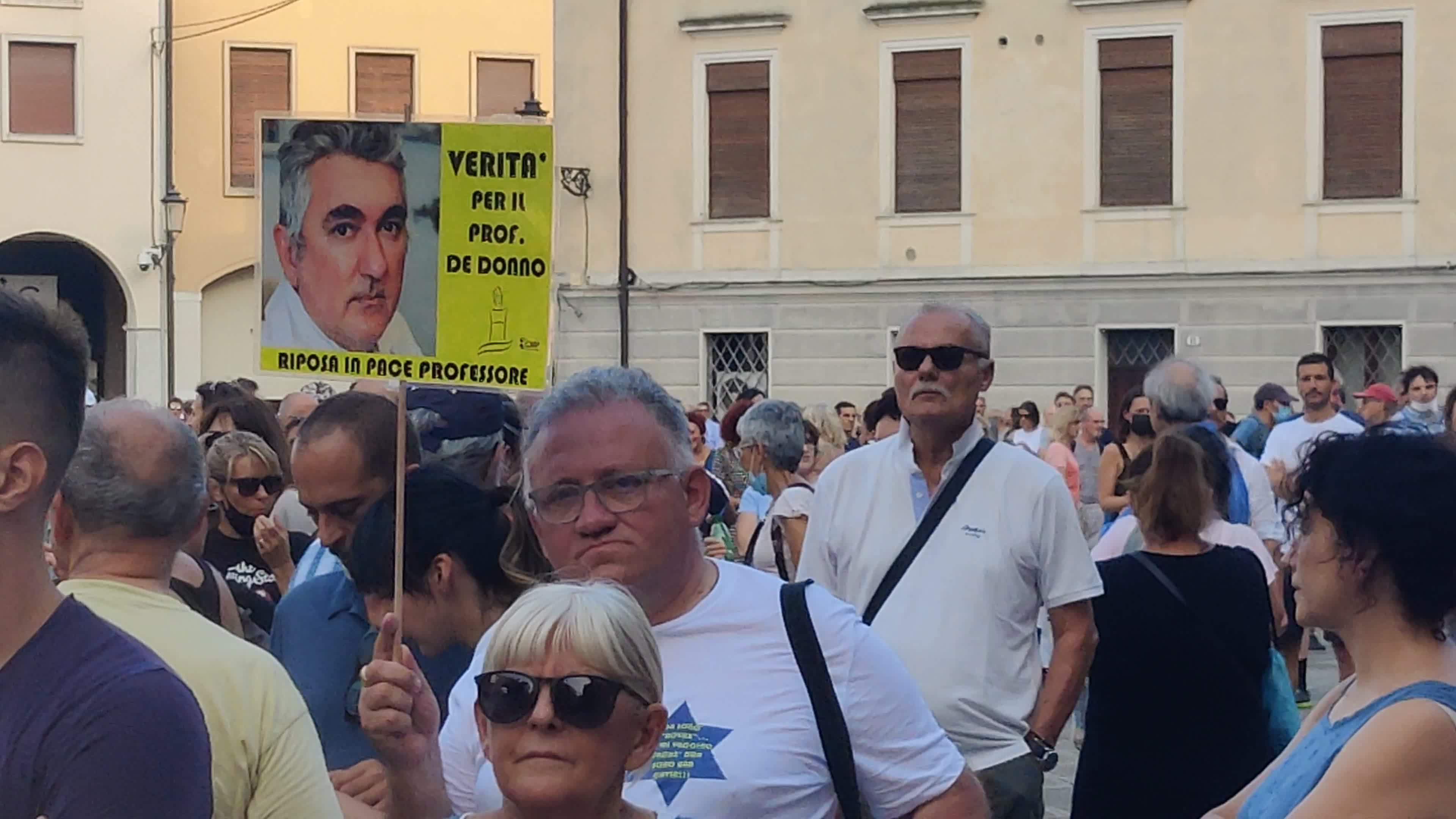Demonstration against the "Green Pass" after it was introduces in Italy