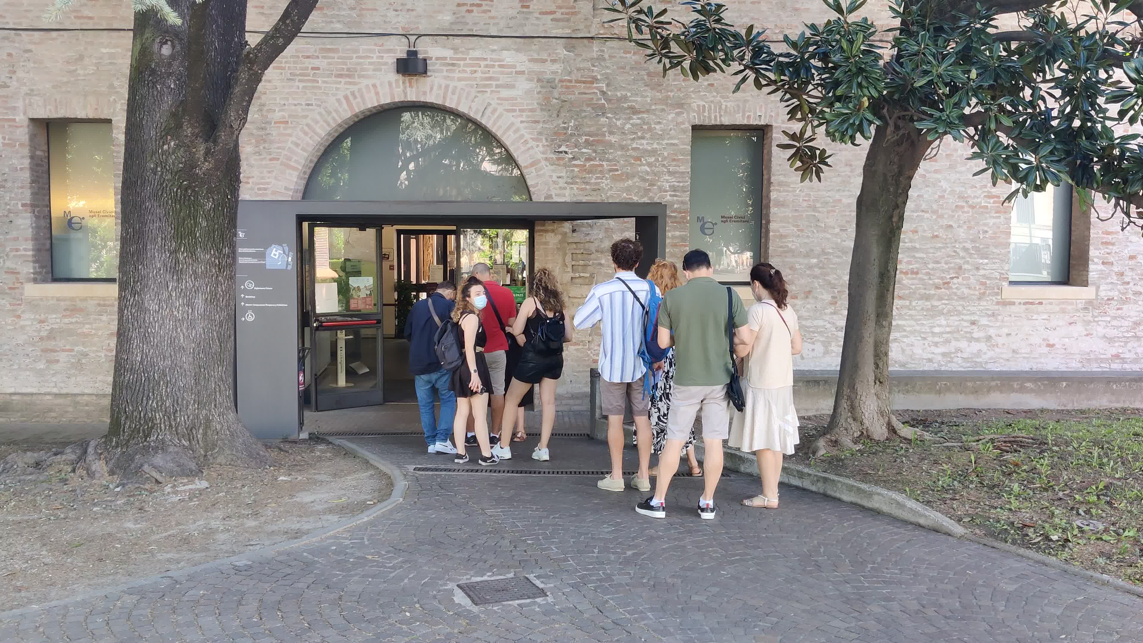 Checks of the GreenPass in Padua at the Eremitani Museums