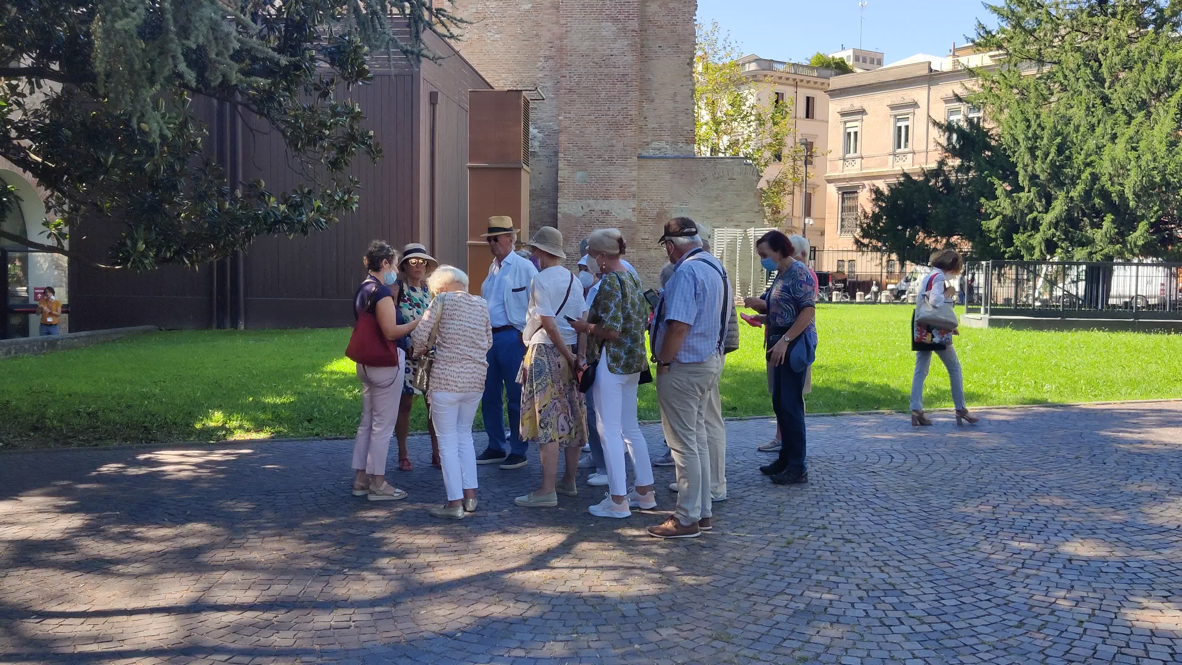 Checks of the GreenPass in Padua at the Eremitani Museums