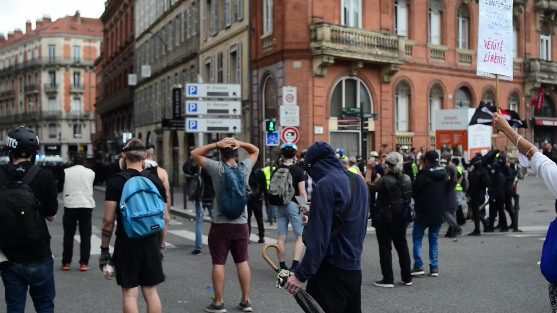Thousands protest against COVID-19 health pass In Toulouse, France