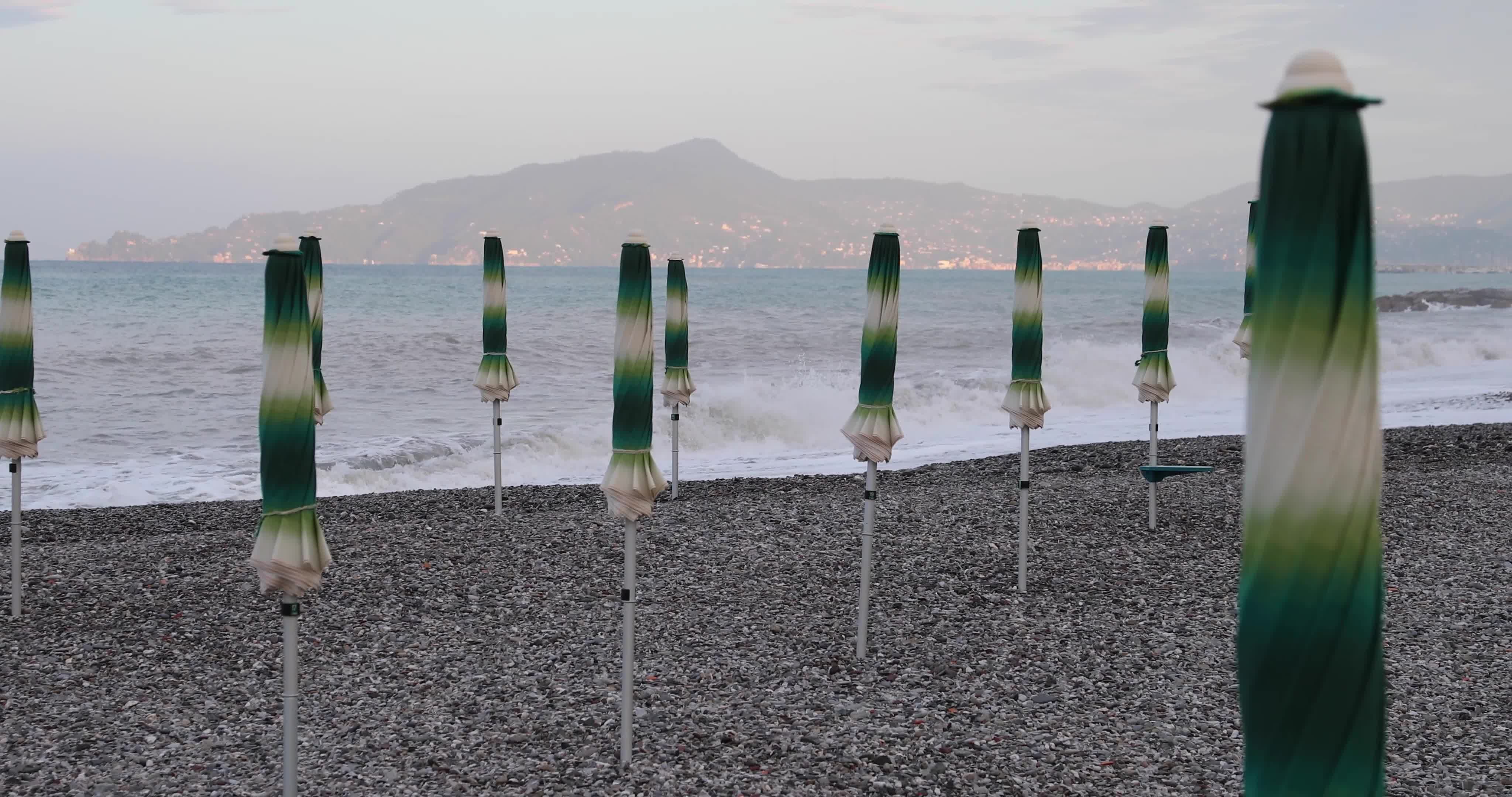 High Waves at the Mediterranean Sea in Italy
